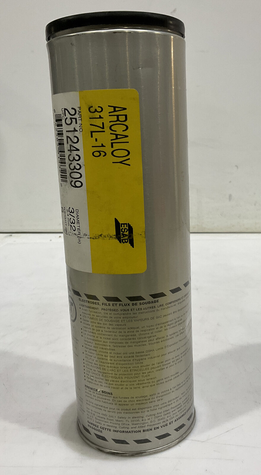 ESAB ARCALOY 317L-16 251243309 6LBS 3/32" WELDING ELECTRODES 373