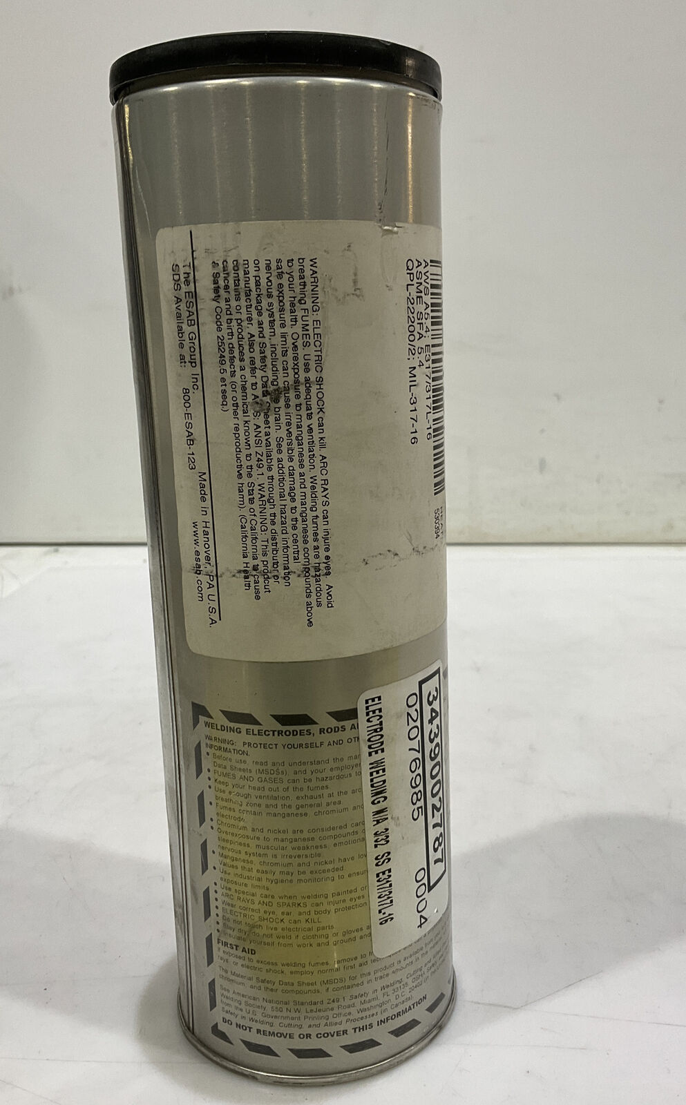 ESAB ARCALOY 317L-16 251243309 6LBS 3/32" WELDING ELECTRODES 373