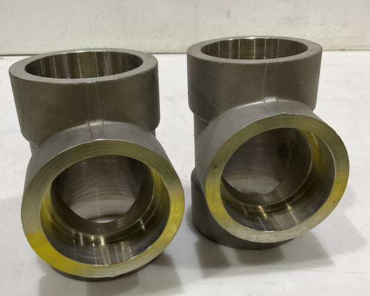 2" 3M ASP USA B16 A-20 CB D23 B462 TEE PIPE FITTING SOCKET WELD LOT OF 2 373