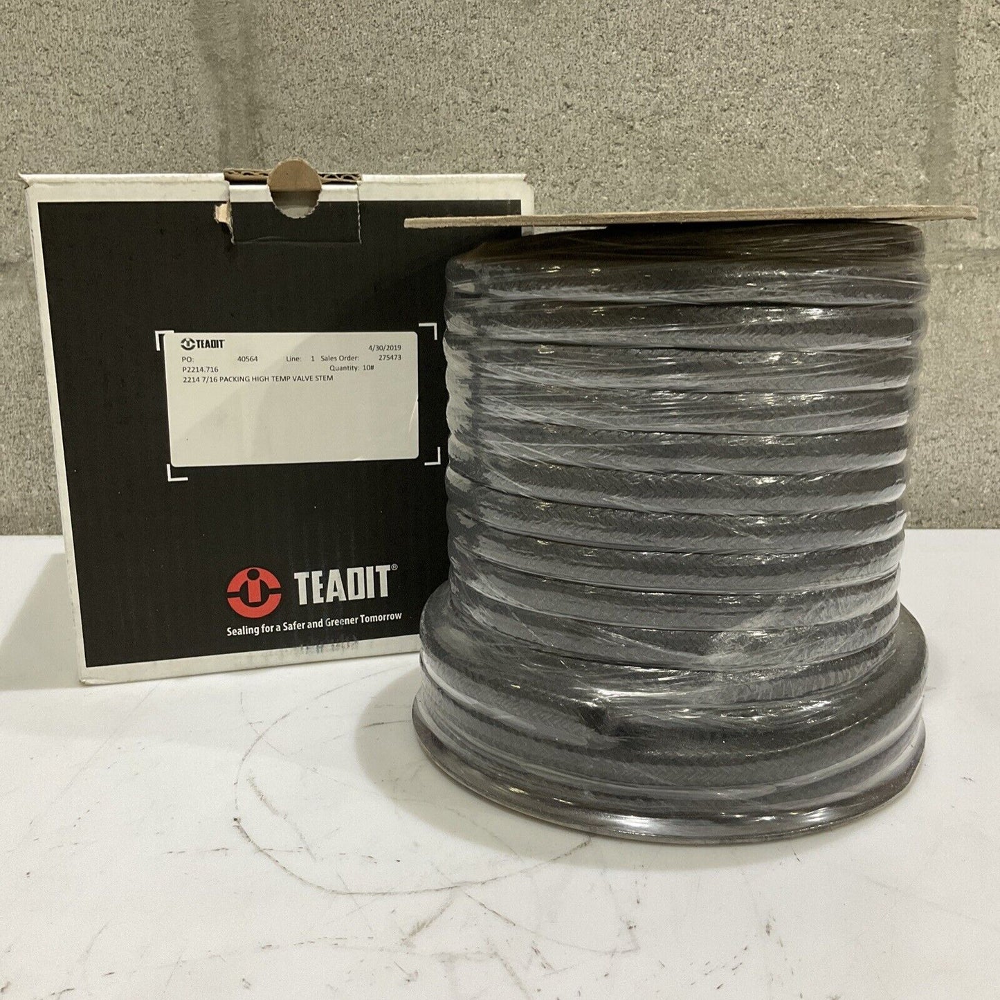 TEADIT 2214 PACKING HIGH STEM TEMP VALVE STEM 7/16” 10 LB 373