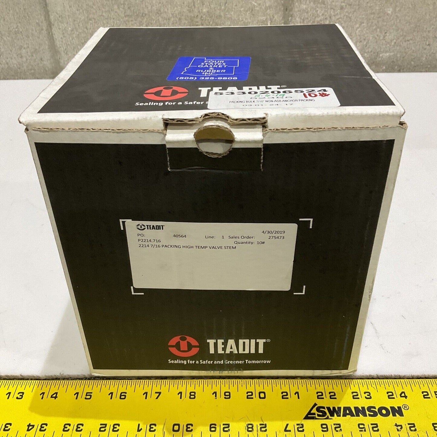 TEADIT 2214 PACKING HIGH STEM TEMP VALVE STEM 7/16” 10 LB 373