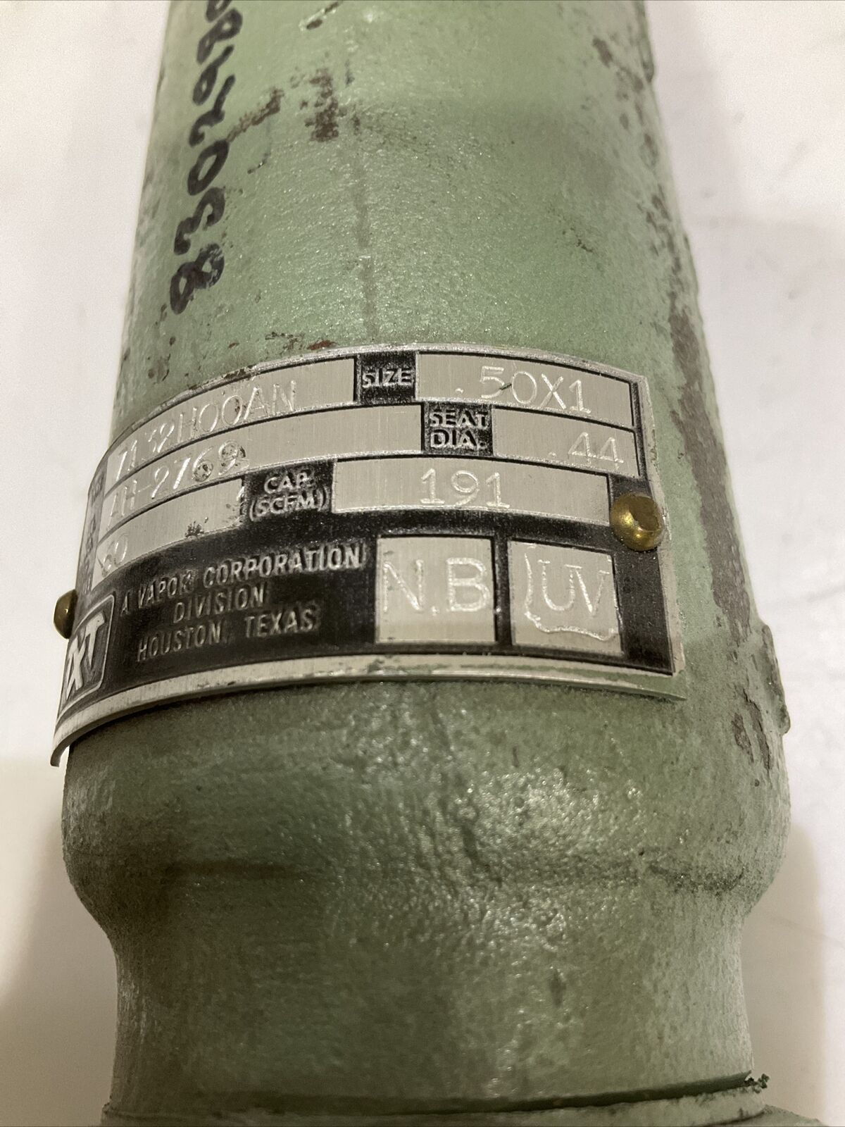 SAFETY RELIEF VALVE PRESSURE TXT 7132HOOAN SIZE AH-2769 .50X1 373