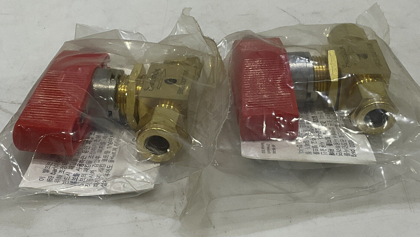 SWAGELOK B-43VS6-LL-RD BALL VALVE LOT OF 2 373