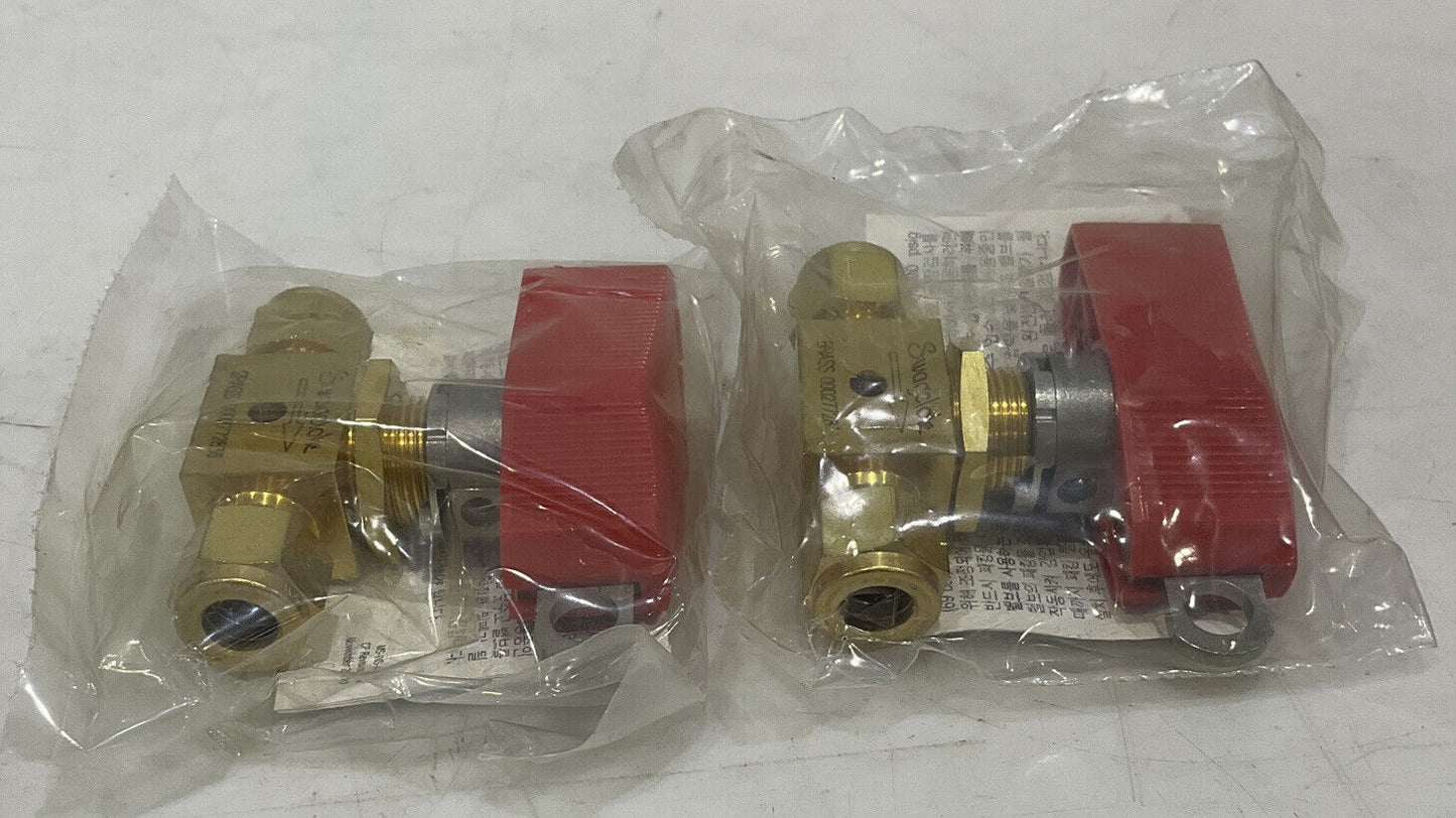 SWAGELOK B-43VS6-LL-RD BALL VALVE LOT OF 2 373