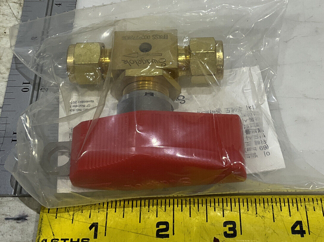SWAGELOK B-43VS6-LL-RD BALL VALVE LOT OF 2 373
