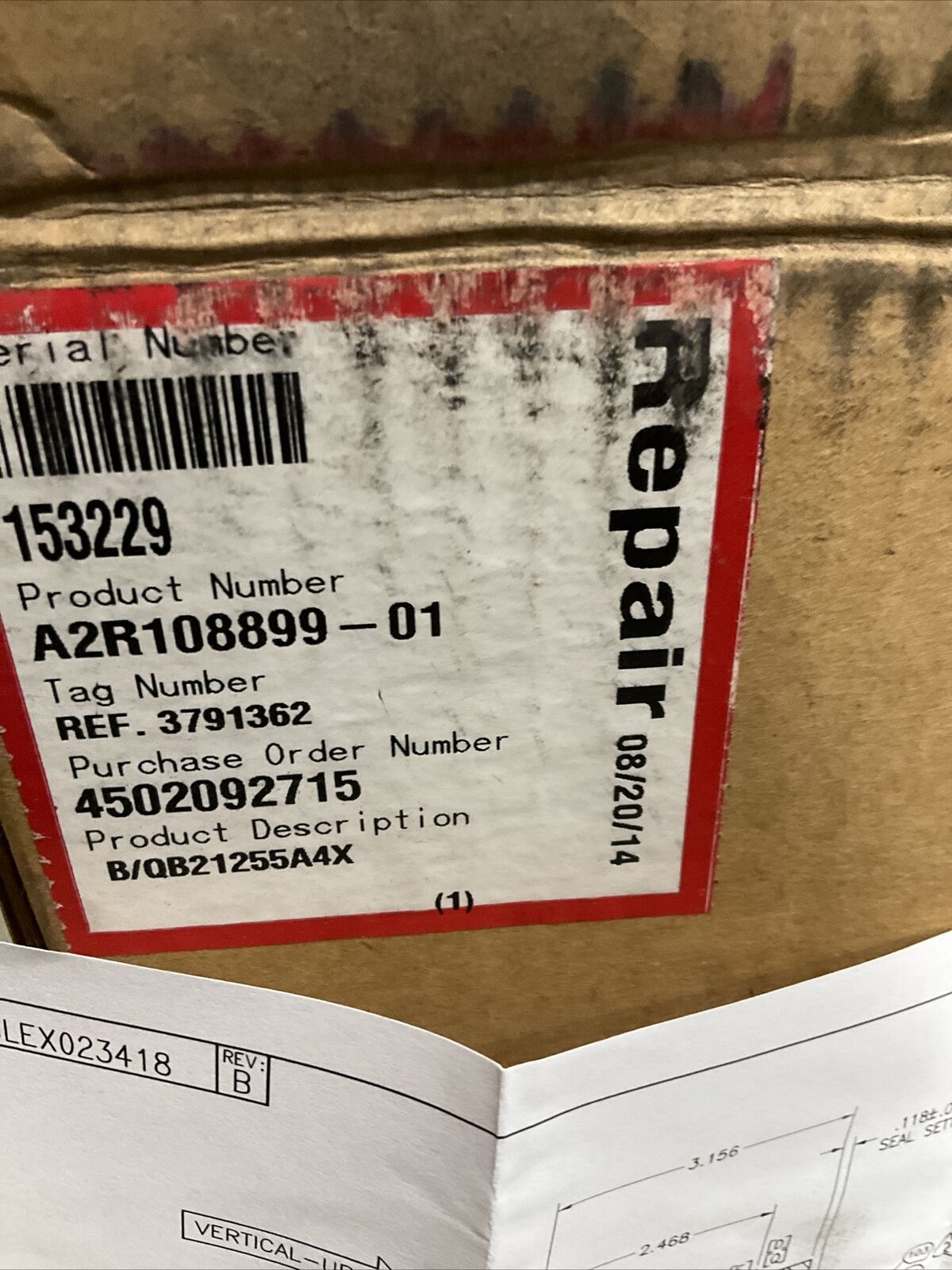 FLOWSERVE B/QB21255A4X MECHANICAL SEAL ASSEMBLY 474