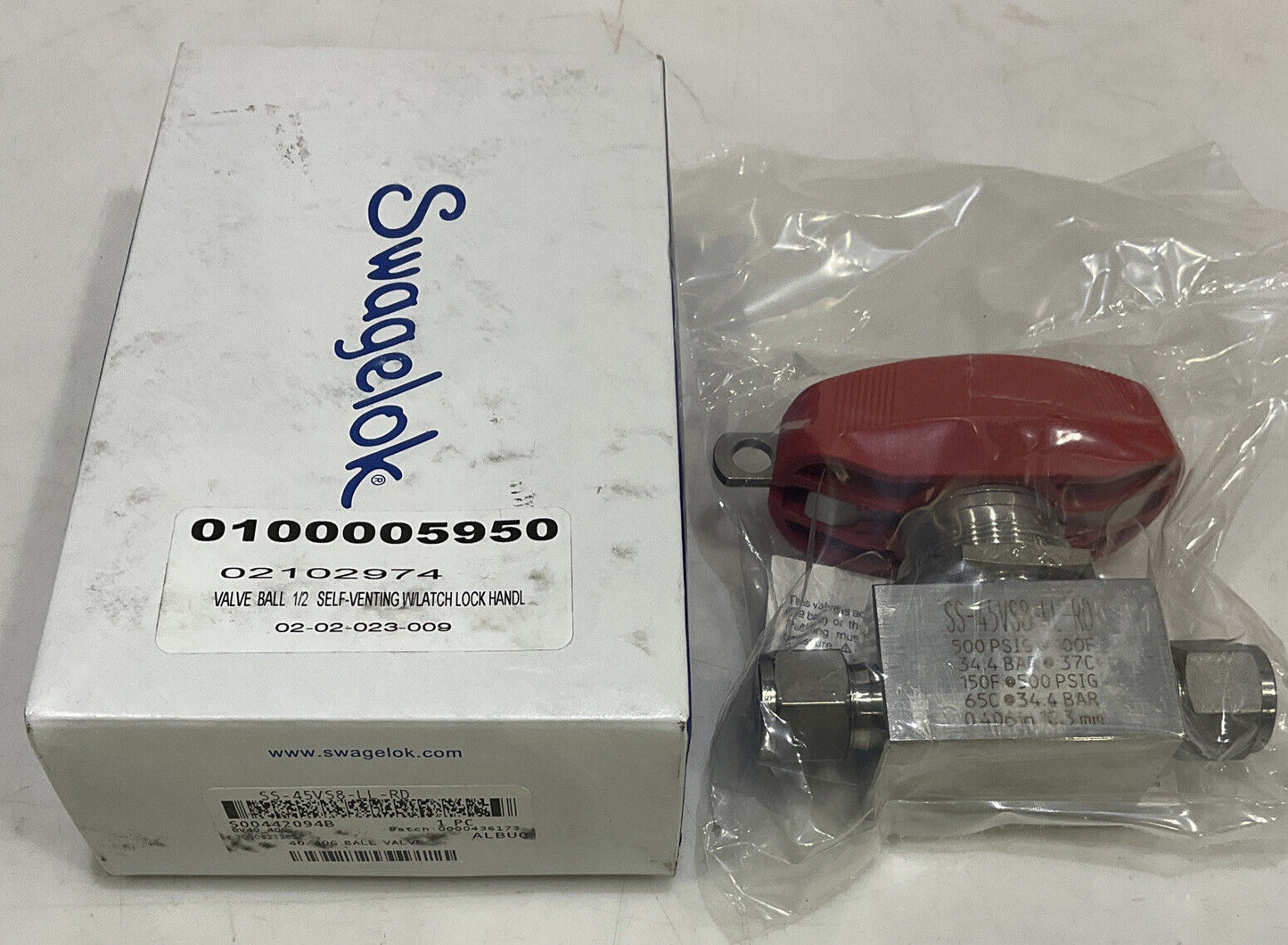 SWAGELOK SS-45VS8-LL-RD BALL VALVE 373