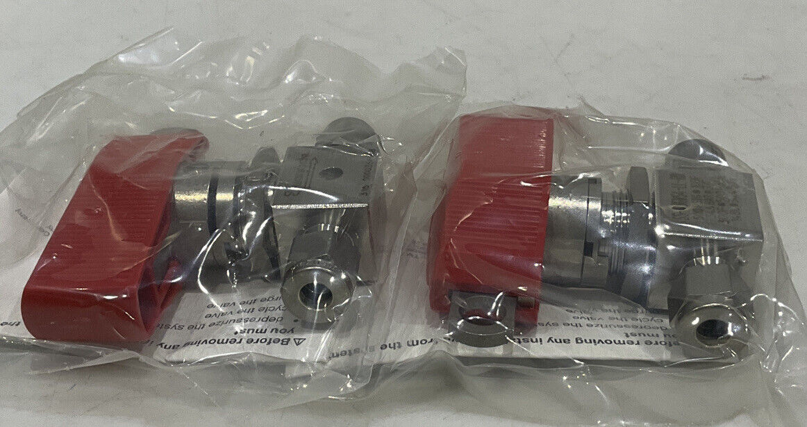 SWAGELOK SS-43GVS4-LL-RD BALL VALVE LOT OF 2 373