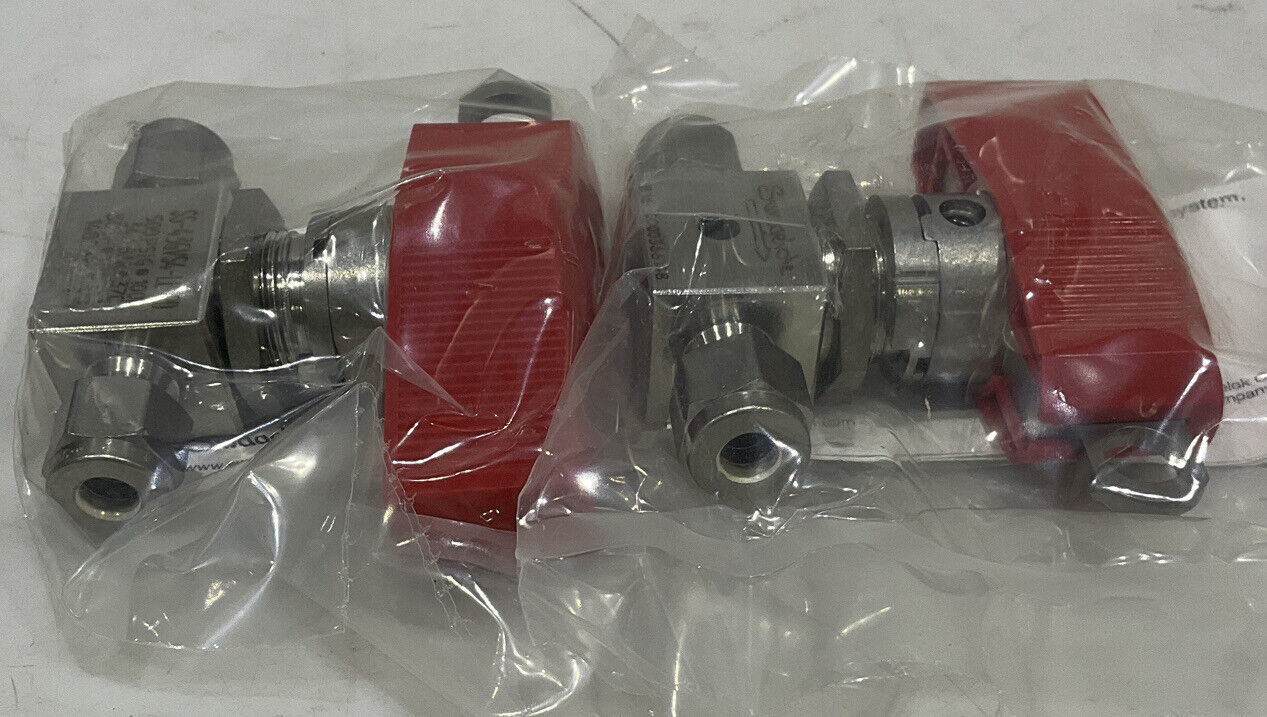 SWAGELOK SS-43GVS4-LL-RD BALL VALVE LOT OF 2 373