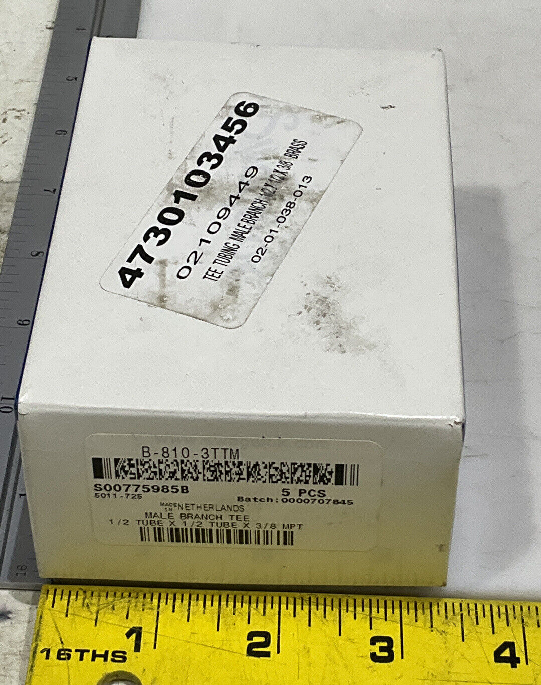 SWAGELOK B-810-3TTM MALE BRANCH TEE LOT OF 5 373