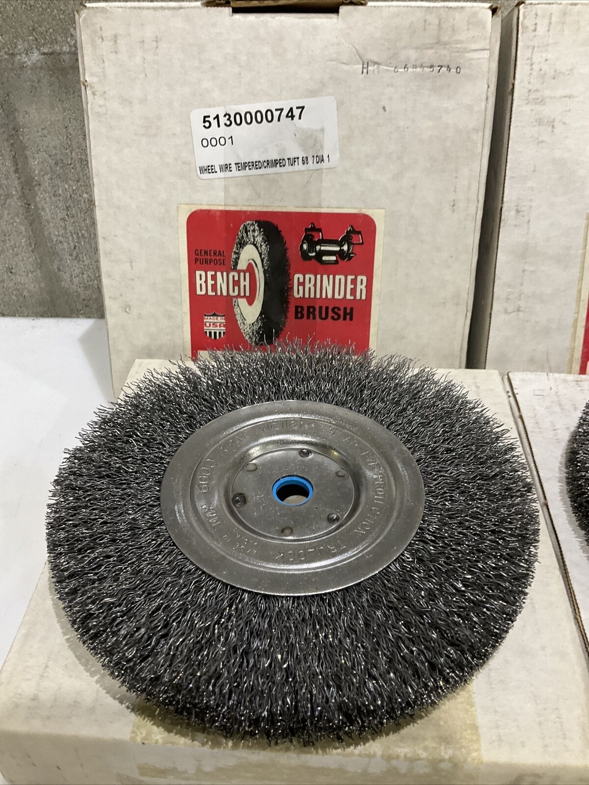 WEILER 02335 OM-7 BENCH GRINDER BRUSH 7” .014 1/2”-5/8” HOLE LOT OF 6373