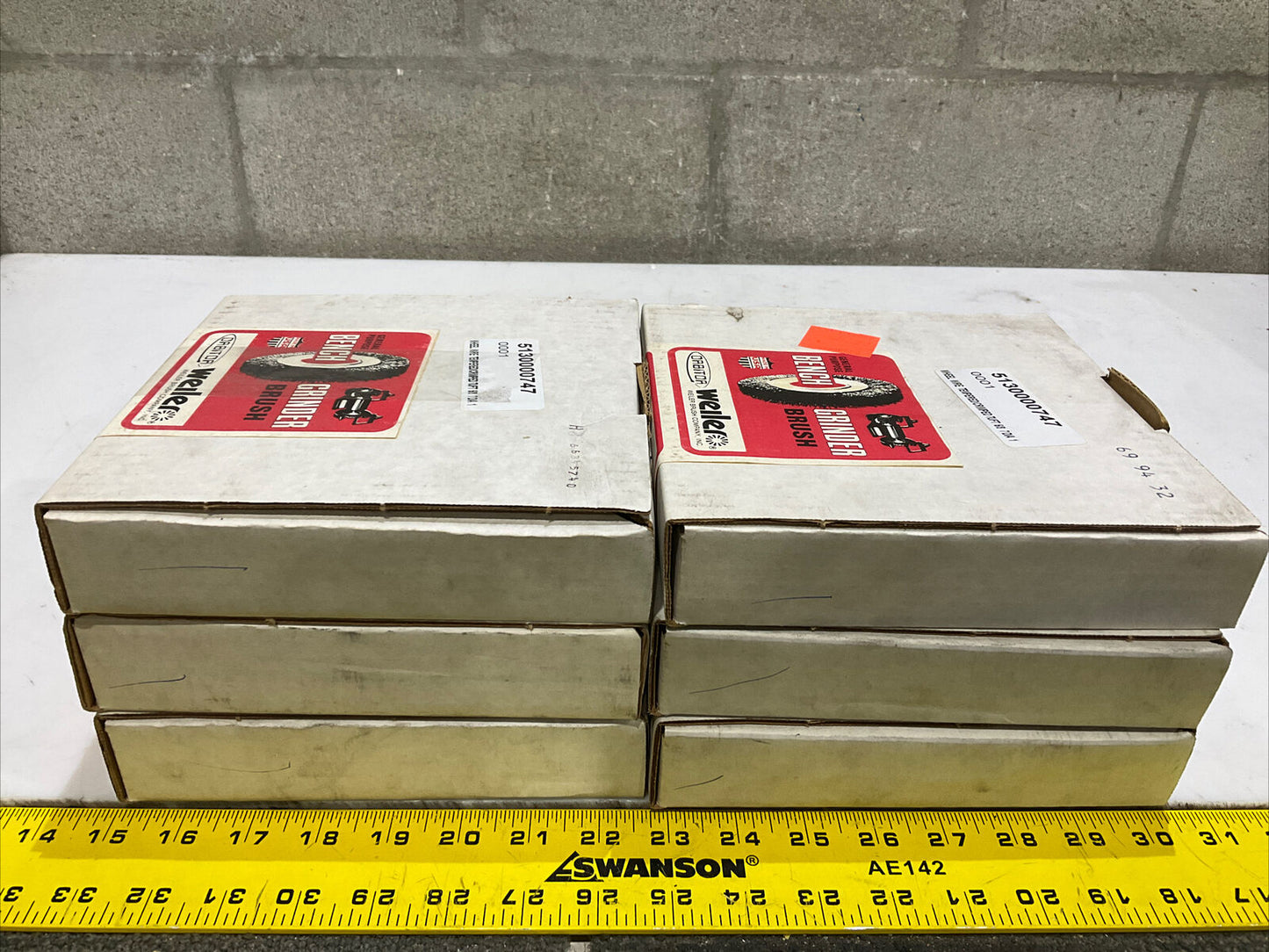 WEILER 02335 OM-7 BENCH GRINDER BRUSH 7” .014 1/2”-5/8” HOLE LOT OF 6373