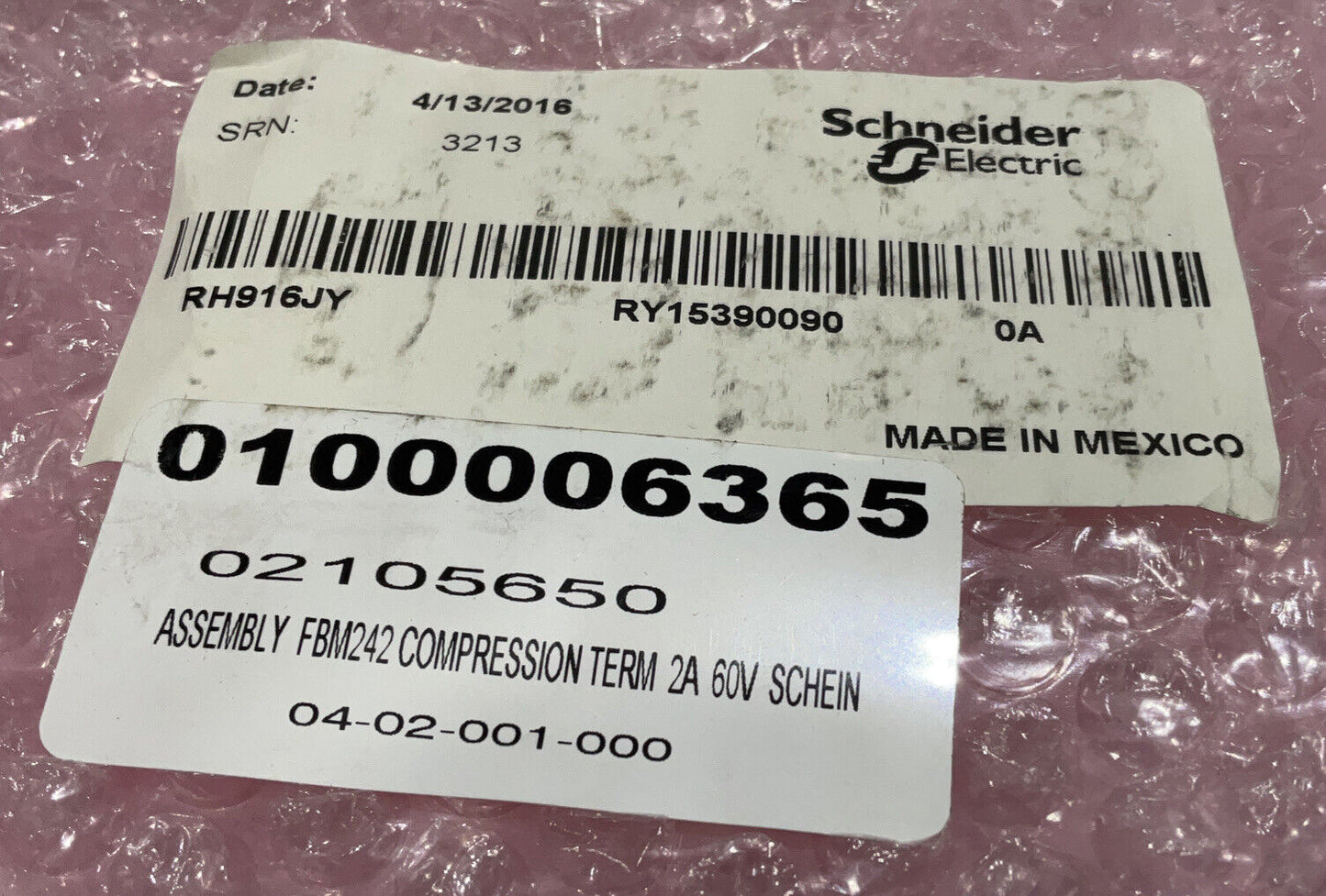 SCHNEIDER ELECTRIC 99ATEX.9913454 COMPRESSION TERMINAL ASSEMBLY 373