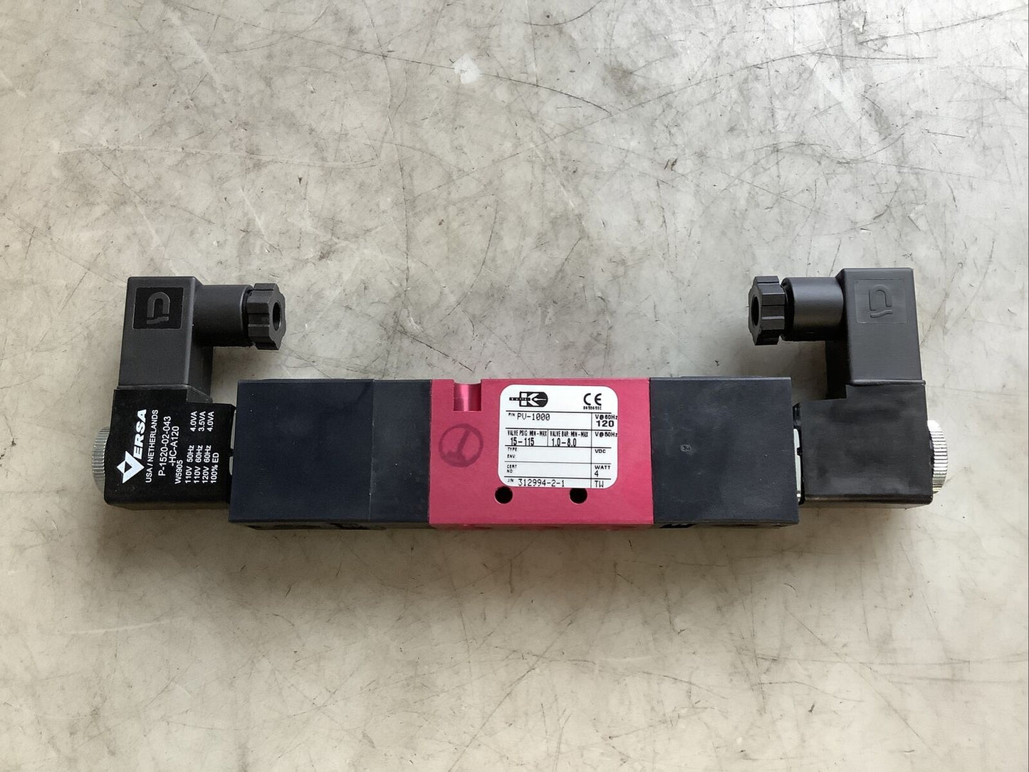 K-TORK TYPE K PV-1000 VERSA SOLENOID 476