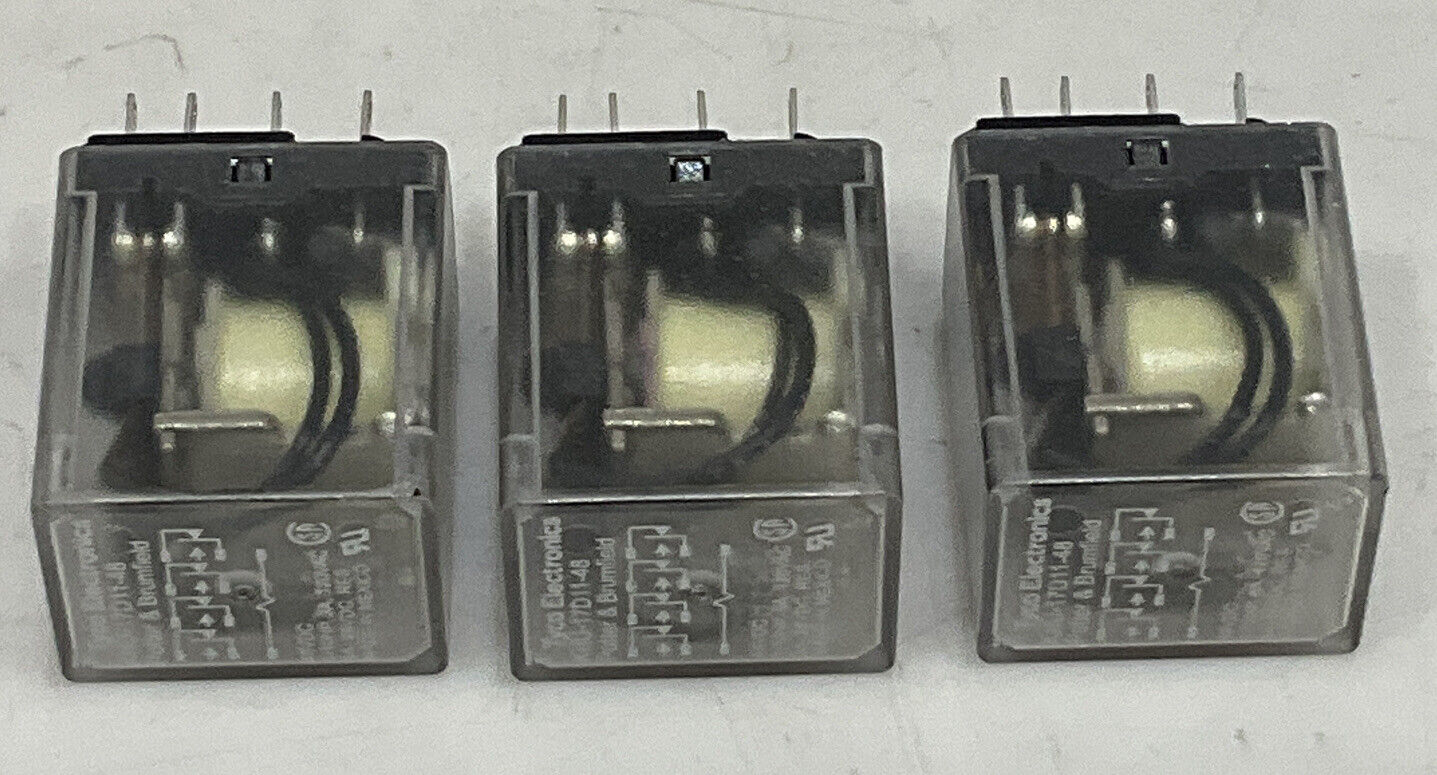 TYCO ELECTRONICS KHU-17D11-48 48VDC GENERAL PURPOSE RELAY LOT OF 3 373