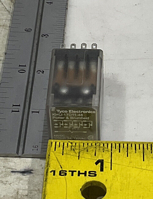TYCO ELECTRONICS KHU-17D11-48 48VDC GENERAL PURPOSE RELAY LOT OF 3 373