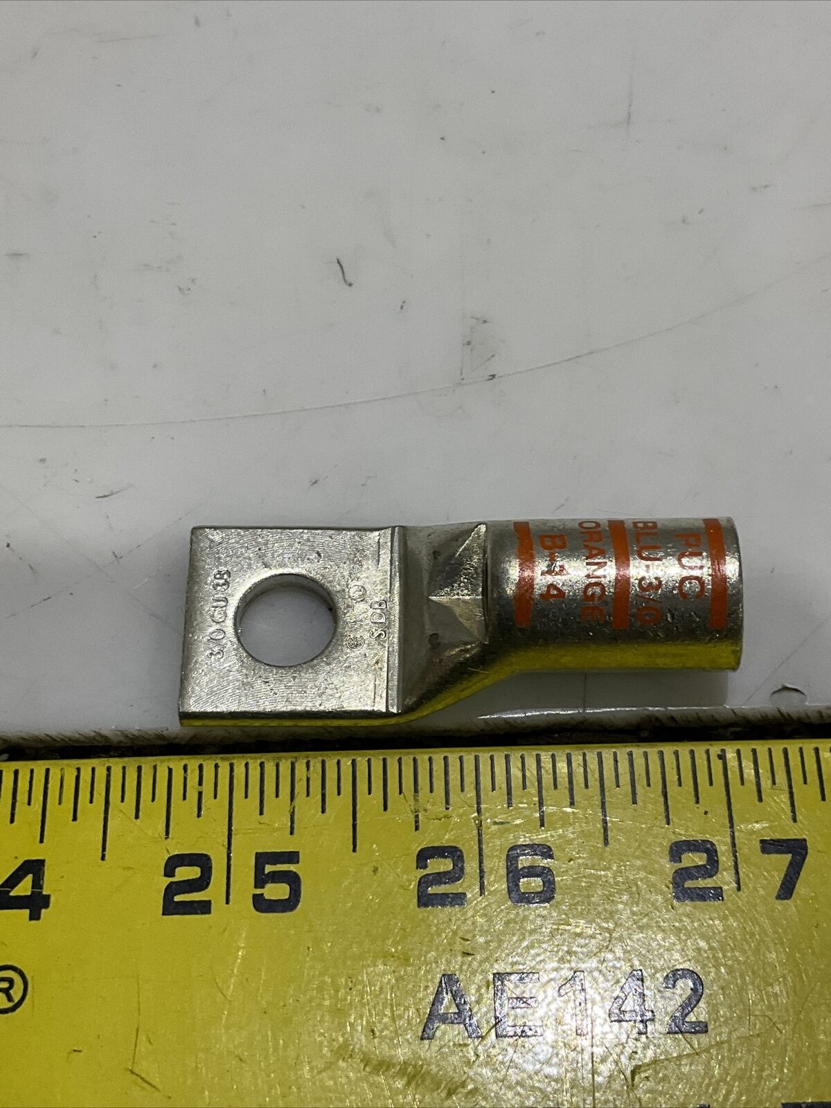 PENN-UNION CORP BLU-3/0 B-14 LUG COMPRESSION 3/8” 1 HOLE ORANGE LOT OF 16 373