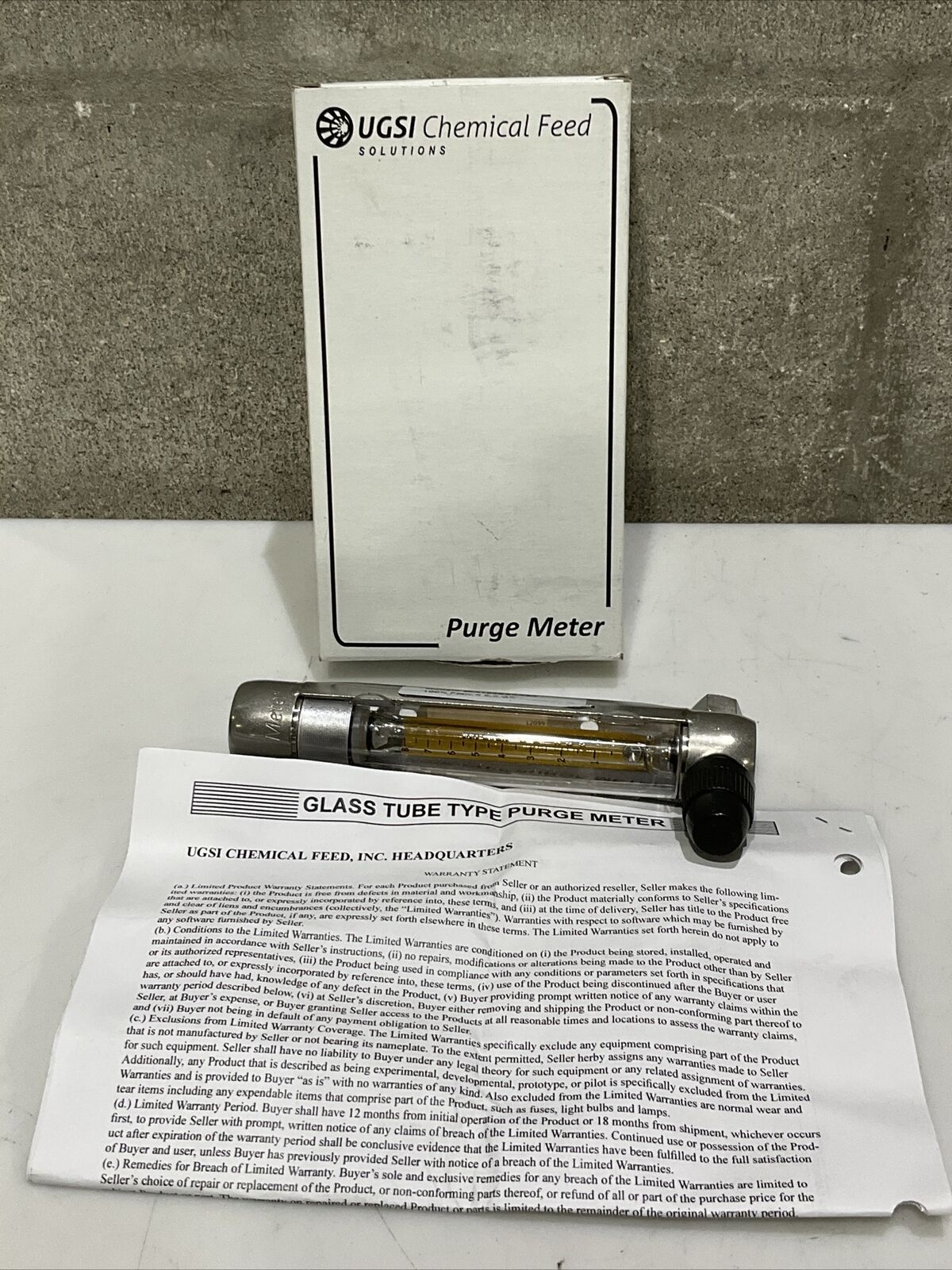 UGSI CHEMICAL FEED 3560-1 28A123SSXX2X PURGE METER 373