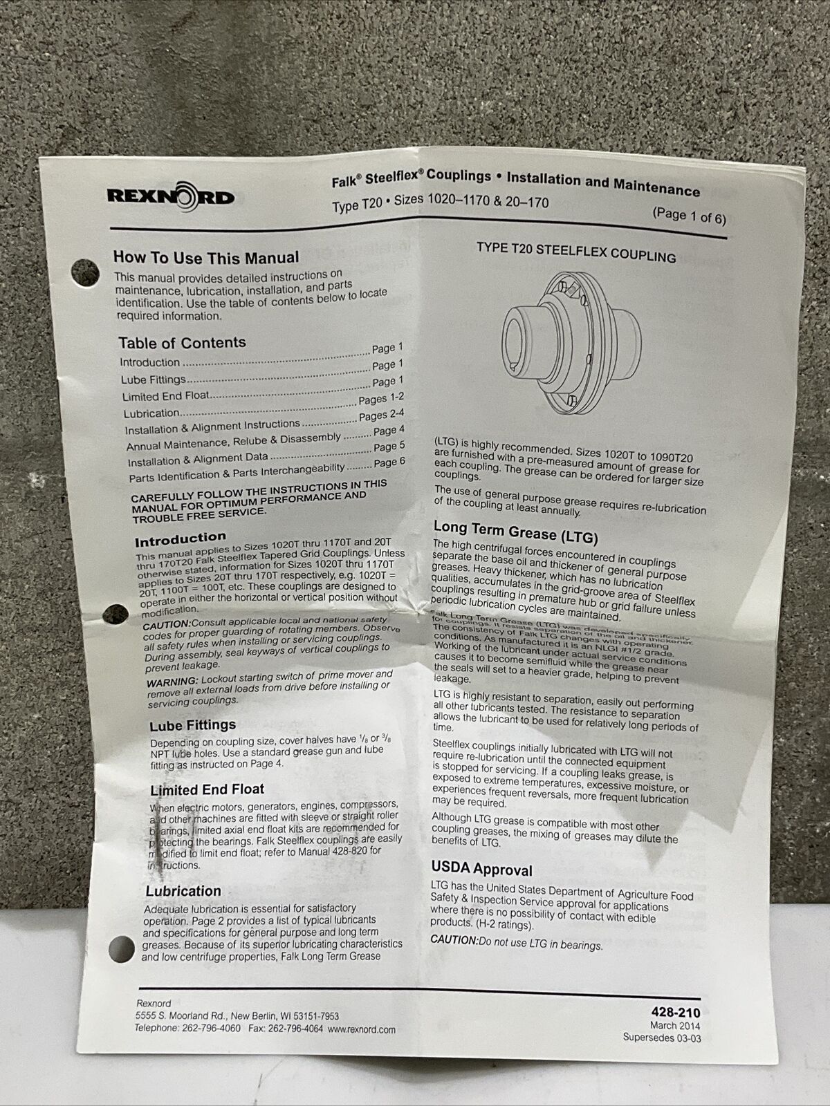 FALK 1040T20 COVER 10050034 0706741 373