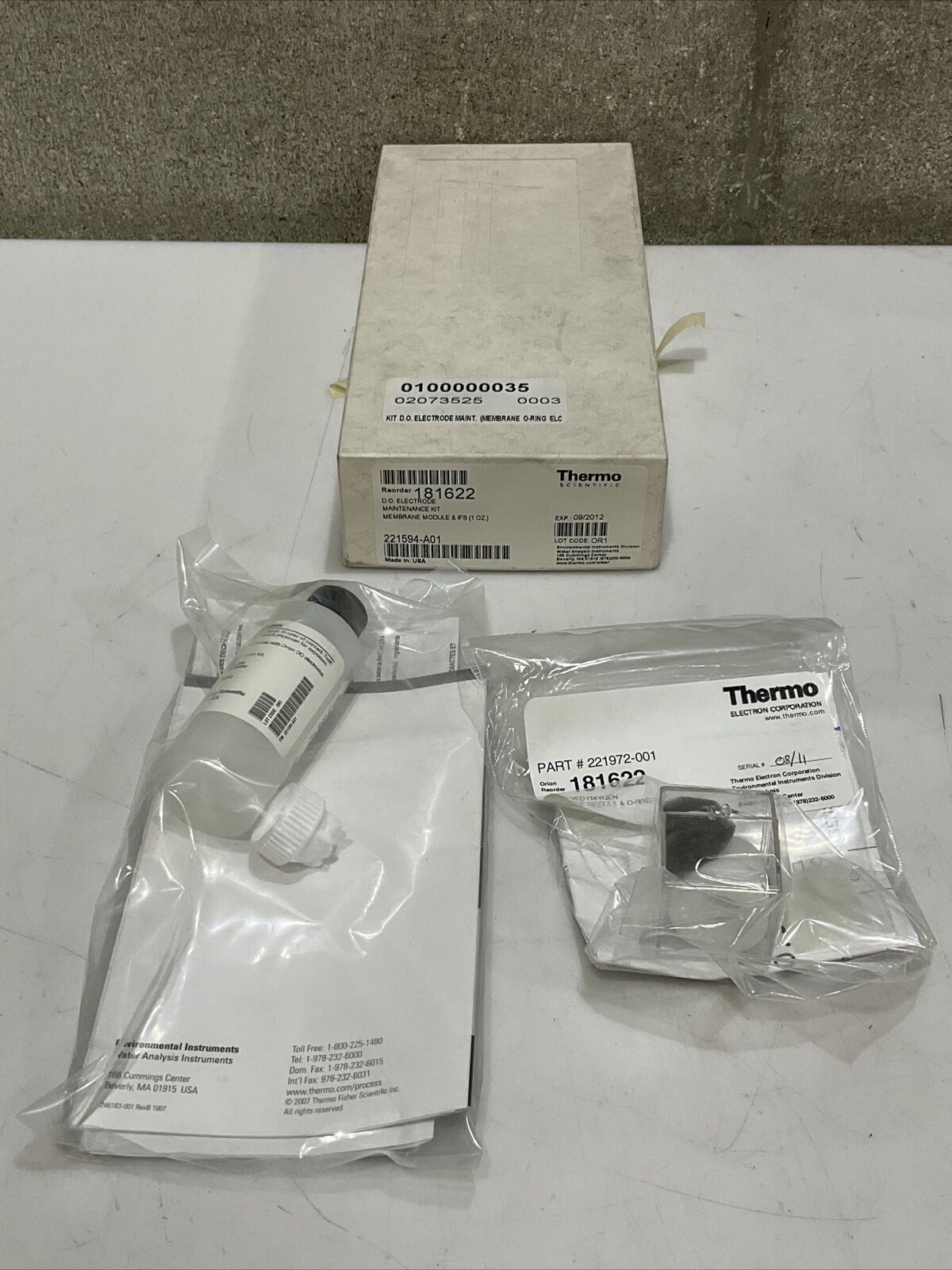 THERMO 221594-A01 D.O ELECRODE MAINTENANCE KIT MEMBRANE MODULE & IFS 373