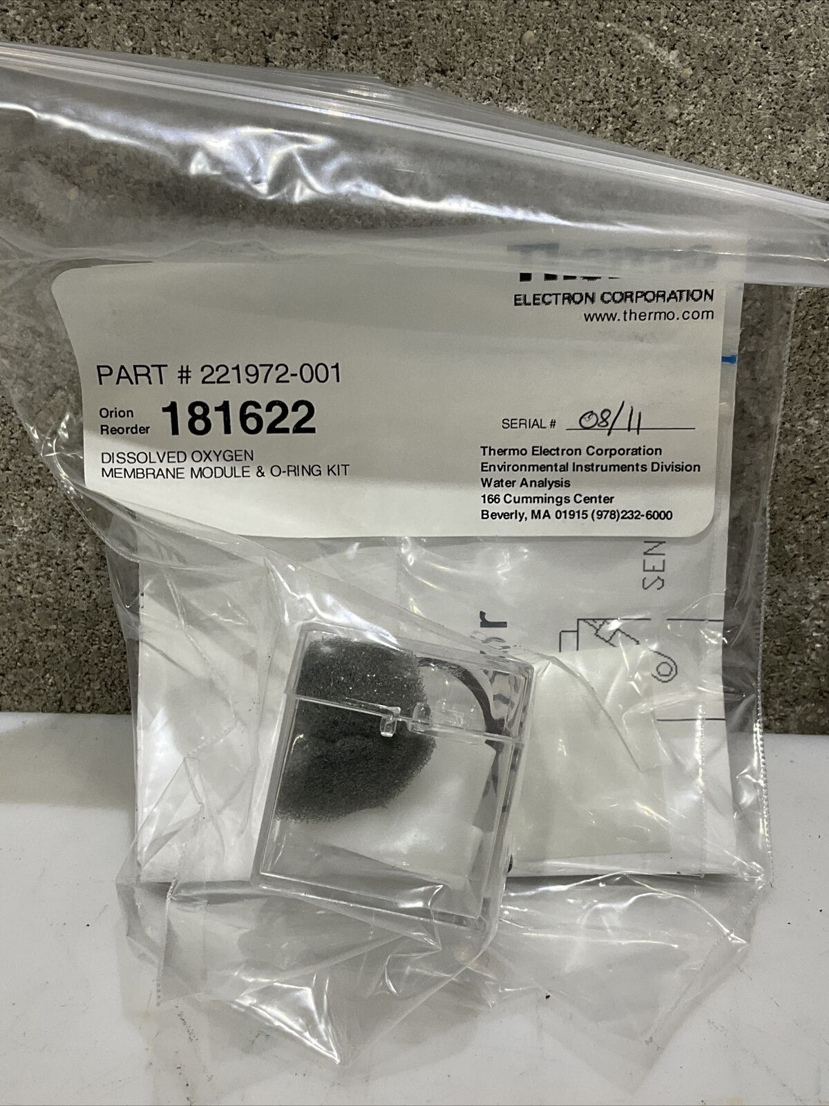 THERMO 221594-A01 D.O ELECRODE MAINTENANCE KIT MEMBRANE MODULE & IFS 373