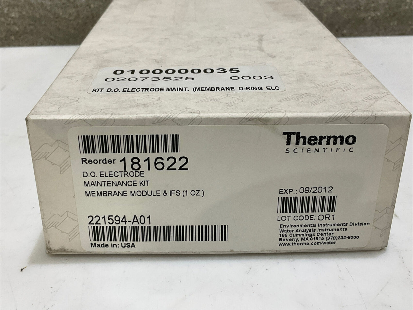 THERMO 221594-A01 D.O ELECRODE MAINTENANCE KIT MEMBRANE MODULE & IFS 373