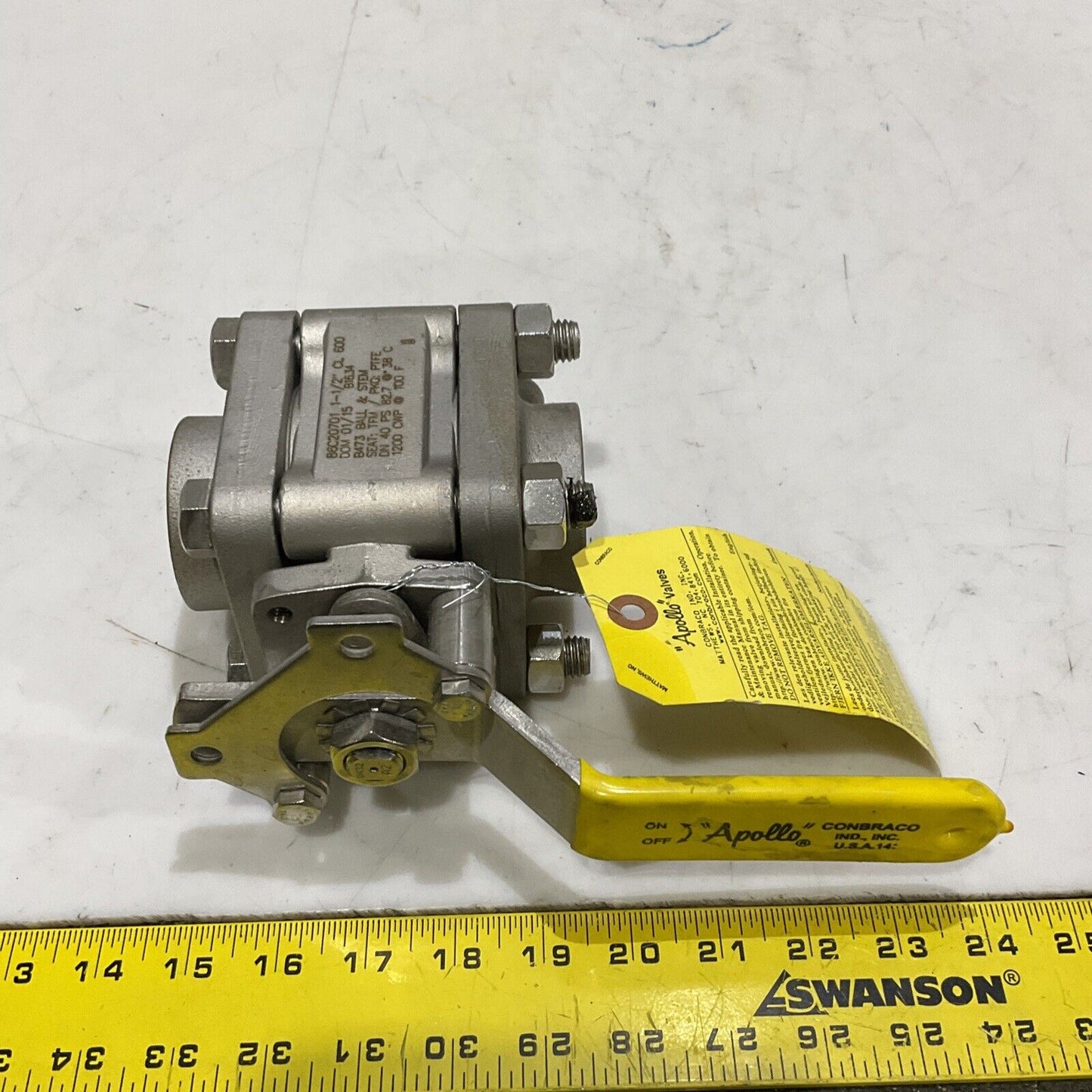APOLLO 86C20701 B473 SOCKET WELD BALL & STEAM VALVE 600 CL B16.34 1-1/2” 373