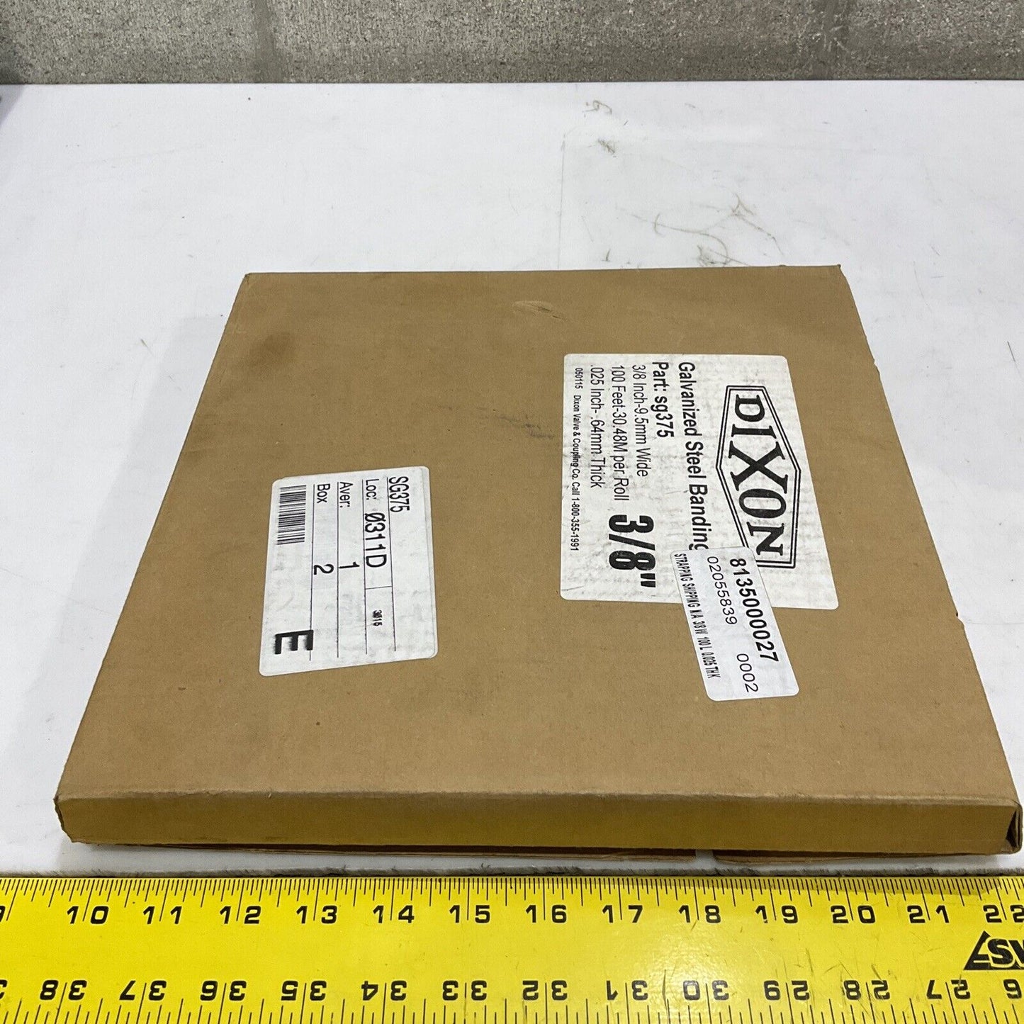 DIXON SG375 GALVANIZED STEEL BANDING 3/8” 100 FT LOT OF 2 373
