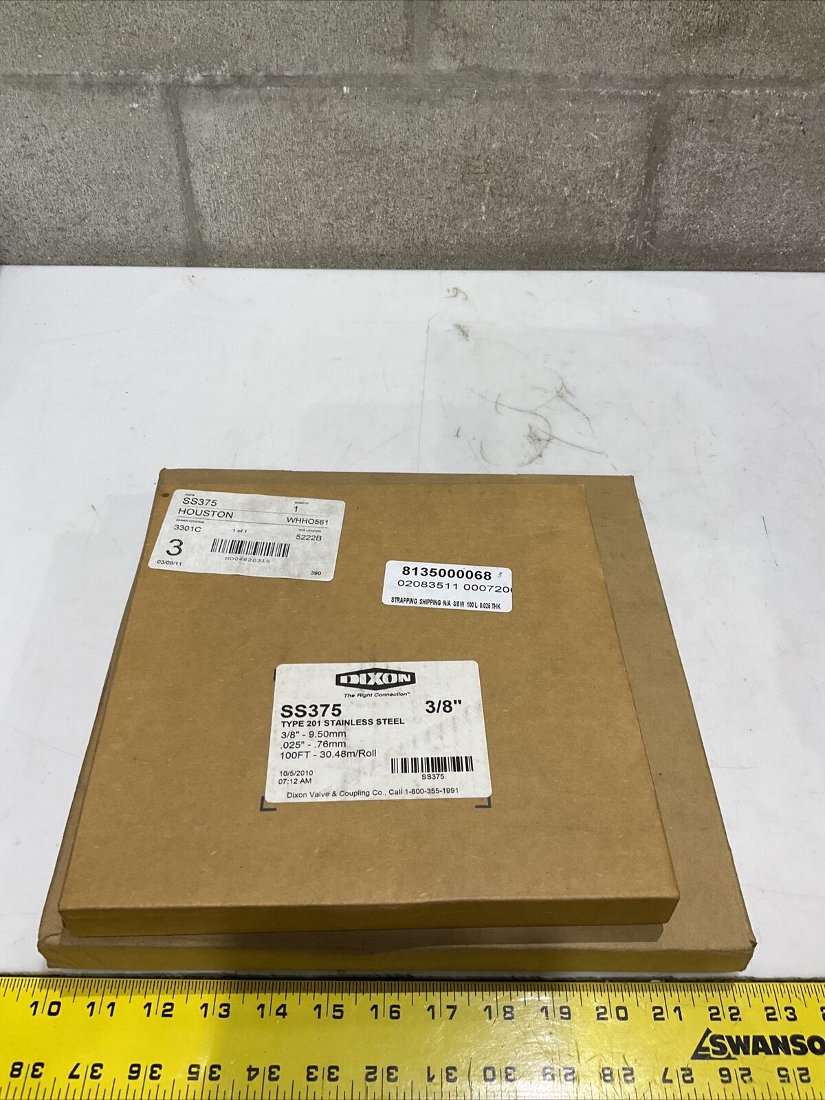 DIXON SG375 GALVANIZED STEEL BANDING 3/8” 100 FT LOT OF 2 373