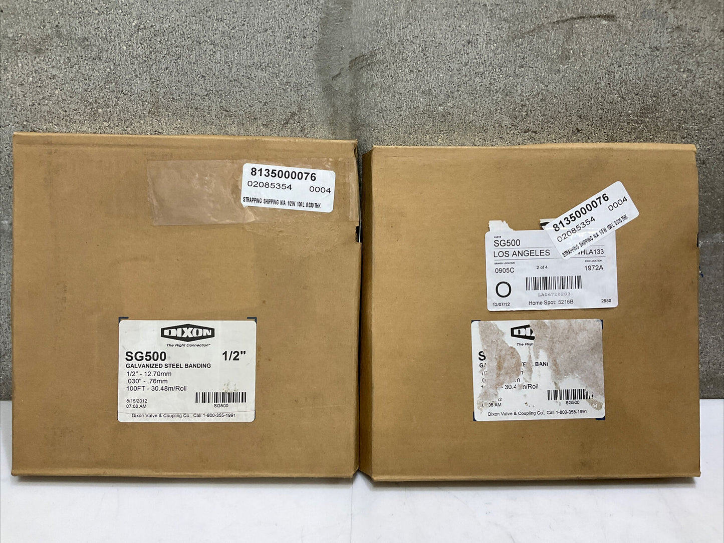 DIXON SG500 GALVANIZED STEEL BANDING 1/2” 100 FT LOT OF 2 373