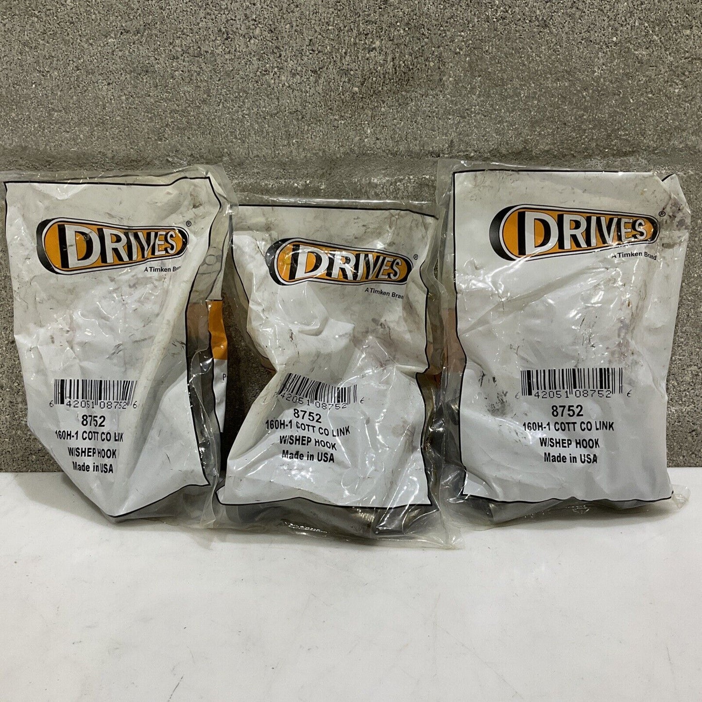TIMKEN DRIVES 8752 160H-1 COTT CO LINK W/ SHEP HOOK LOT OF 3 373