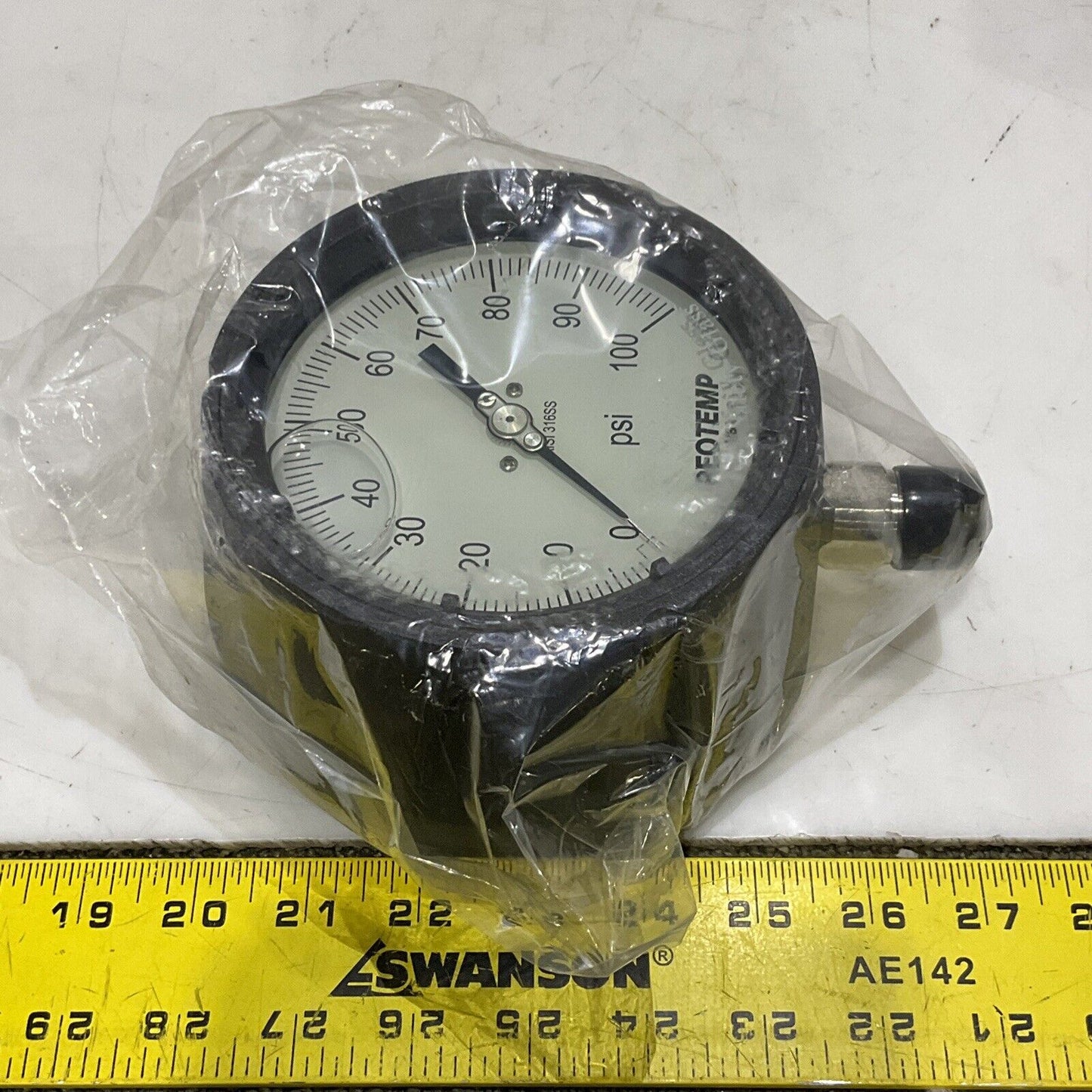 REPTEMP PT45P1A2P18-G-T GLYCERINE FILLED PRESSURE GAUGE 0-100 PSI 4-1/2” 373