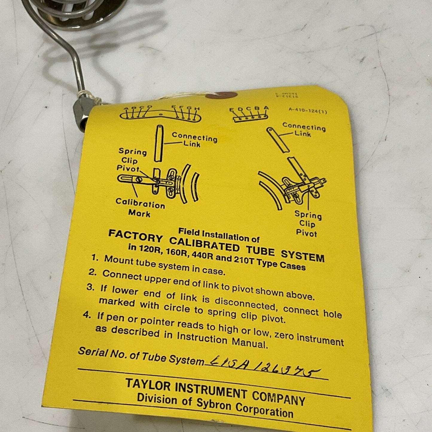 ABB KENT-TAYLOR 61S738-5 618A126375 0425770 BELLOWS PRESSURE CAPSULE ELEMENT 373
