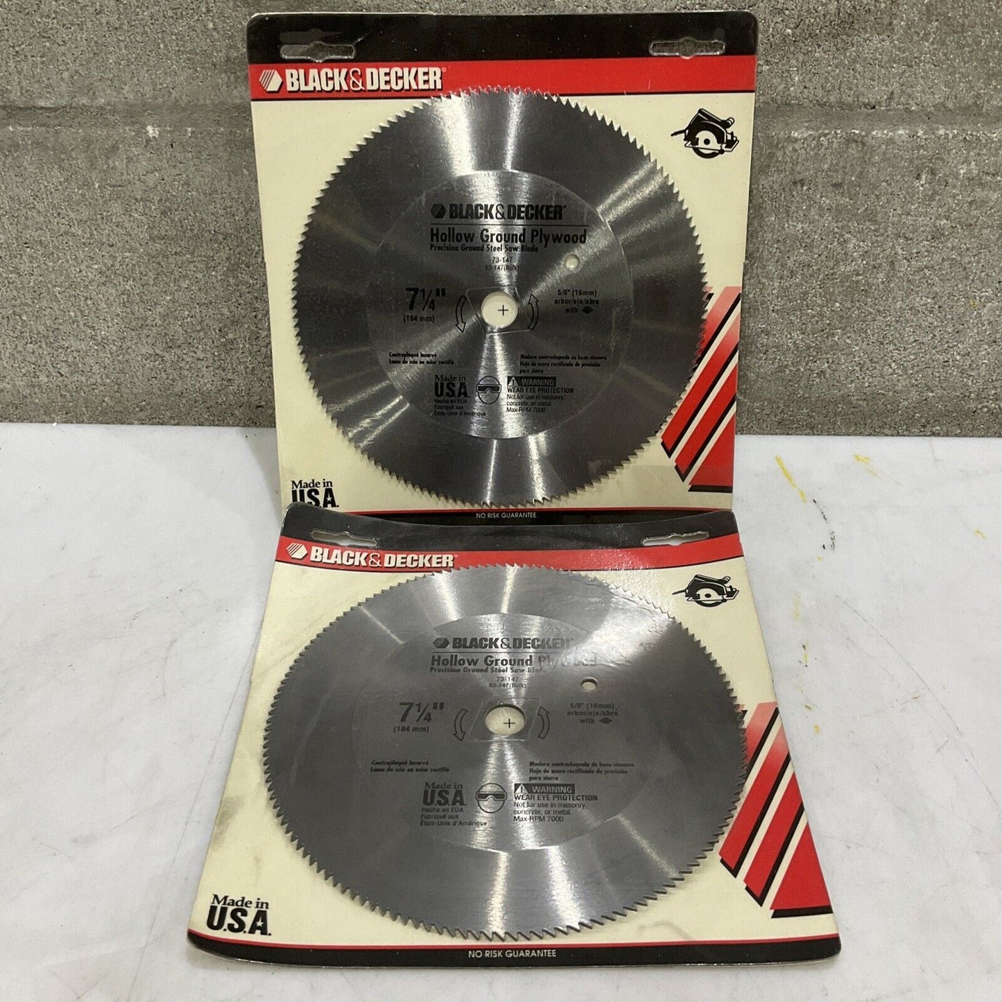 BLACK & DECKER 73-147 PRECISION GROUND STEEL SAW BLADE 7 1/4” LOT OF 2 373