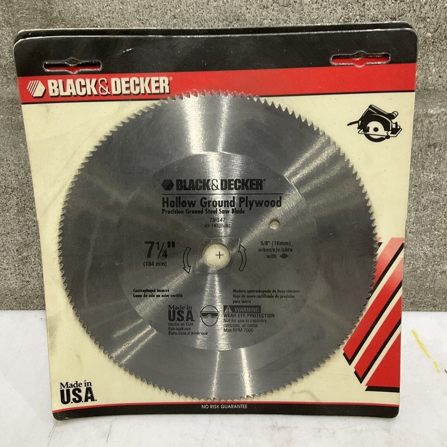 BLACK & DECKER 73-147 PRECISION GROUND STEEL SAW BLADE 7 1/4” LOT OF 2 373