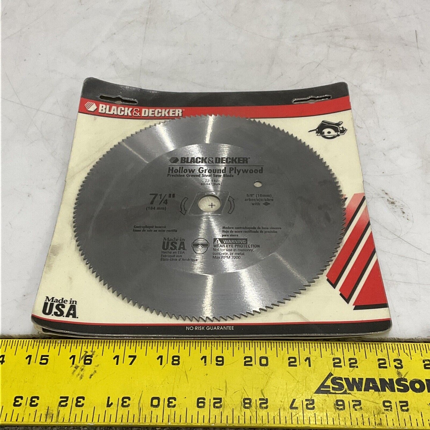 BLACK & DECKER 73-147 PRECISION GROUND STEEL SAW BLADE 7 1/4” LOT OF 2 373