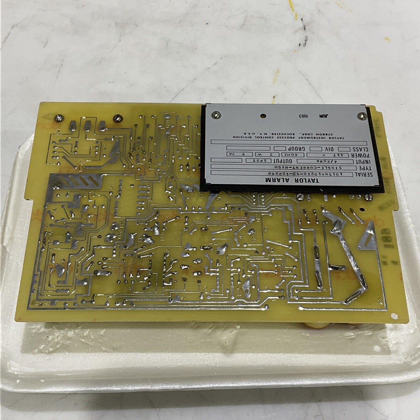 TAYLOR ALARM 1015NA10210-58-12226D SINGLE CURRENT HIGH 117 V 60 HZ 3 W 5 VA 373