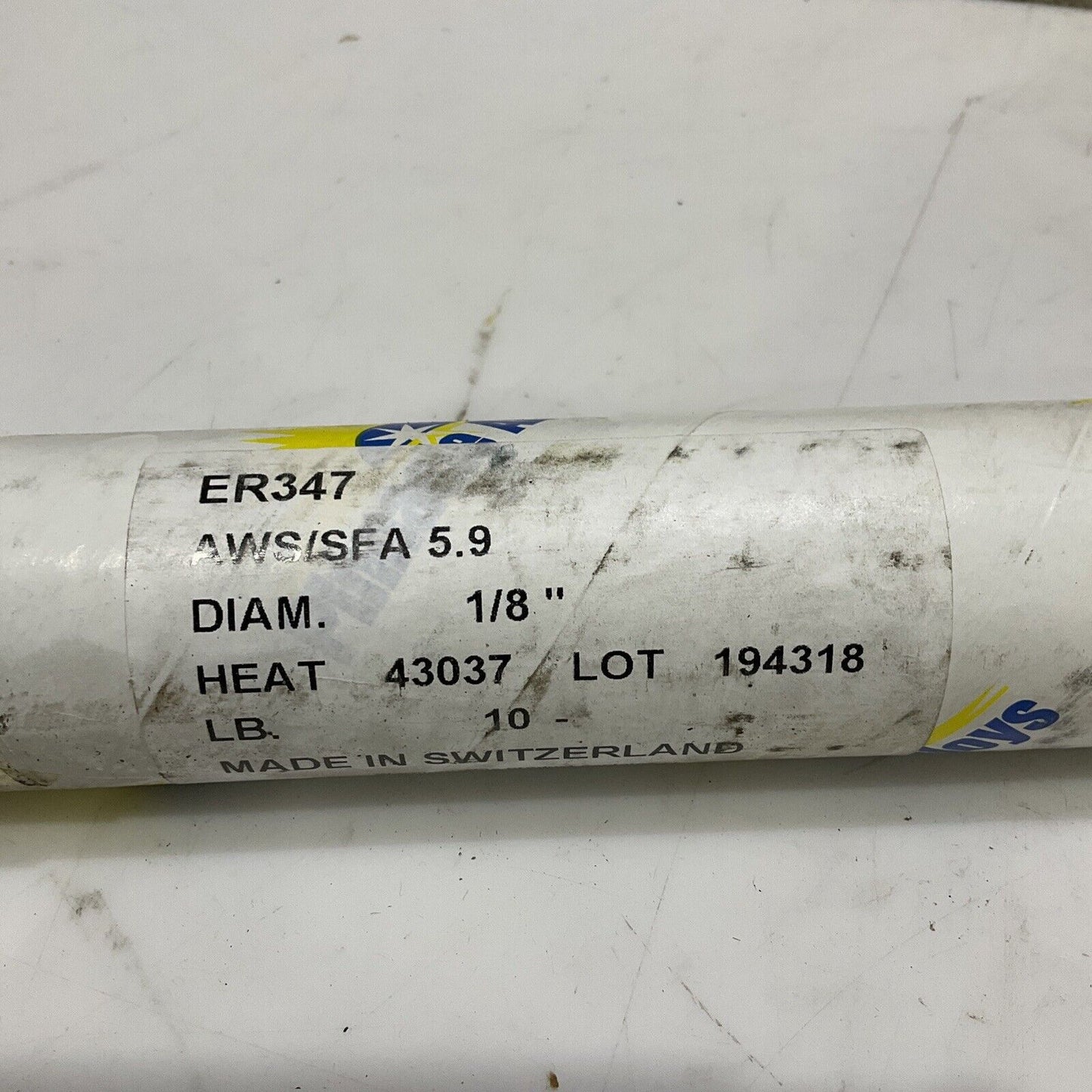 PINNACLE ALLOYS ER347 AWS/SFA 5.9 ELECTRODE WELDING RODS 1/8” 10 LB 373