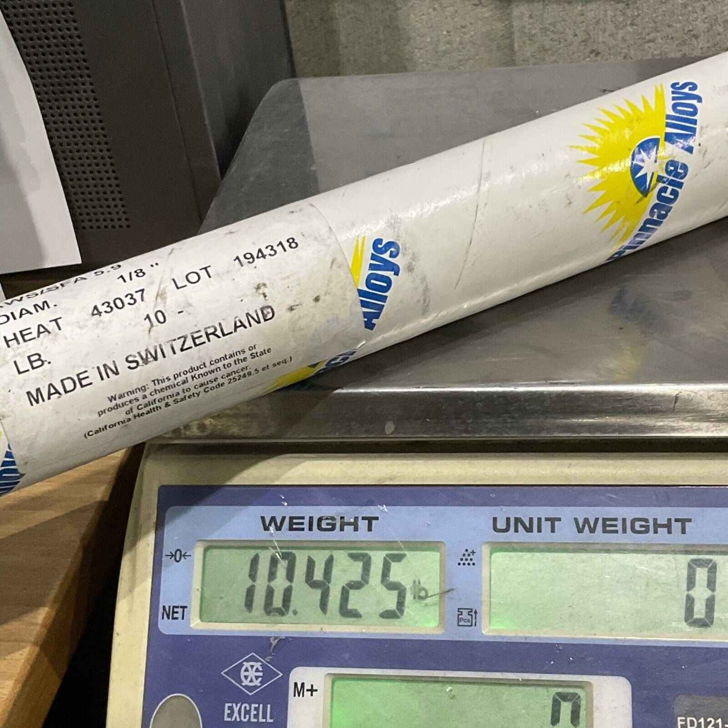 PINNACLE ALLOYS ER347 AWS/SFA 5.9 ELECTRODE WELDING RODS 1/8” 10 LB 373