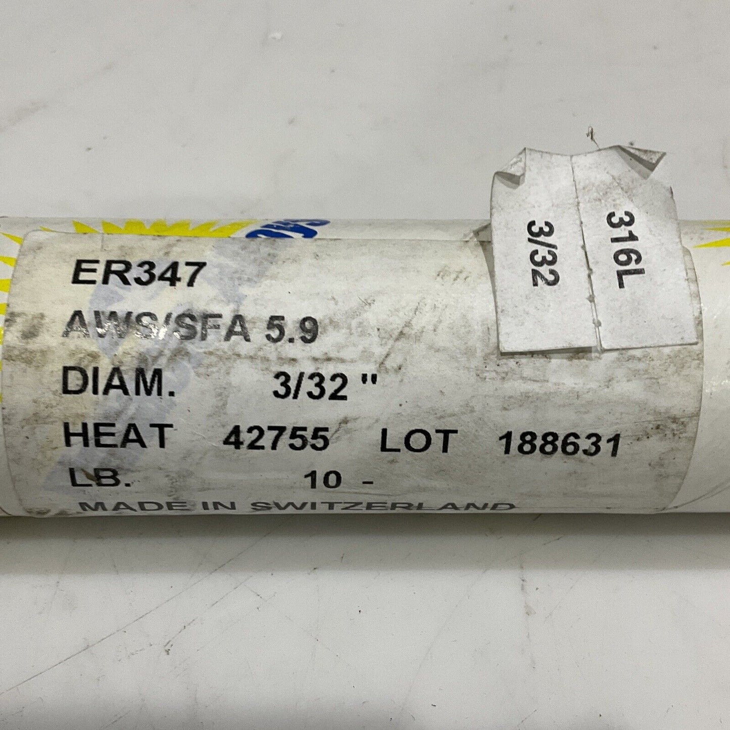 PINNACLE ALLOYS ER347 AWS/SFA 5.9 ELECTRODE WELDING RODS 3/32” 10 LB 373