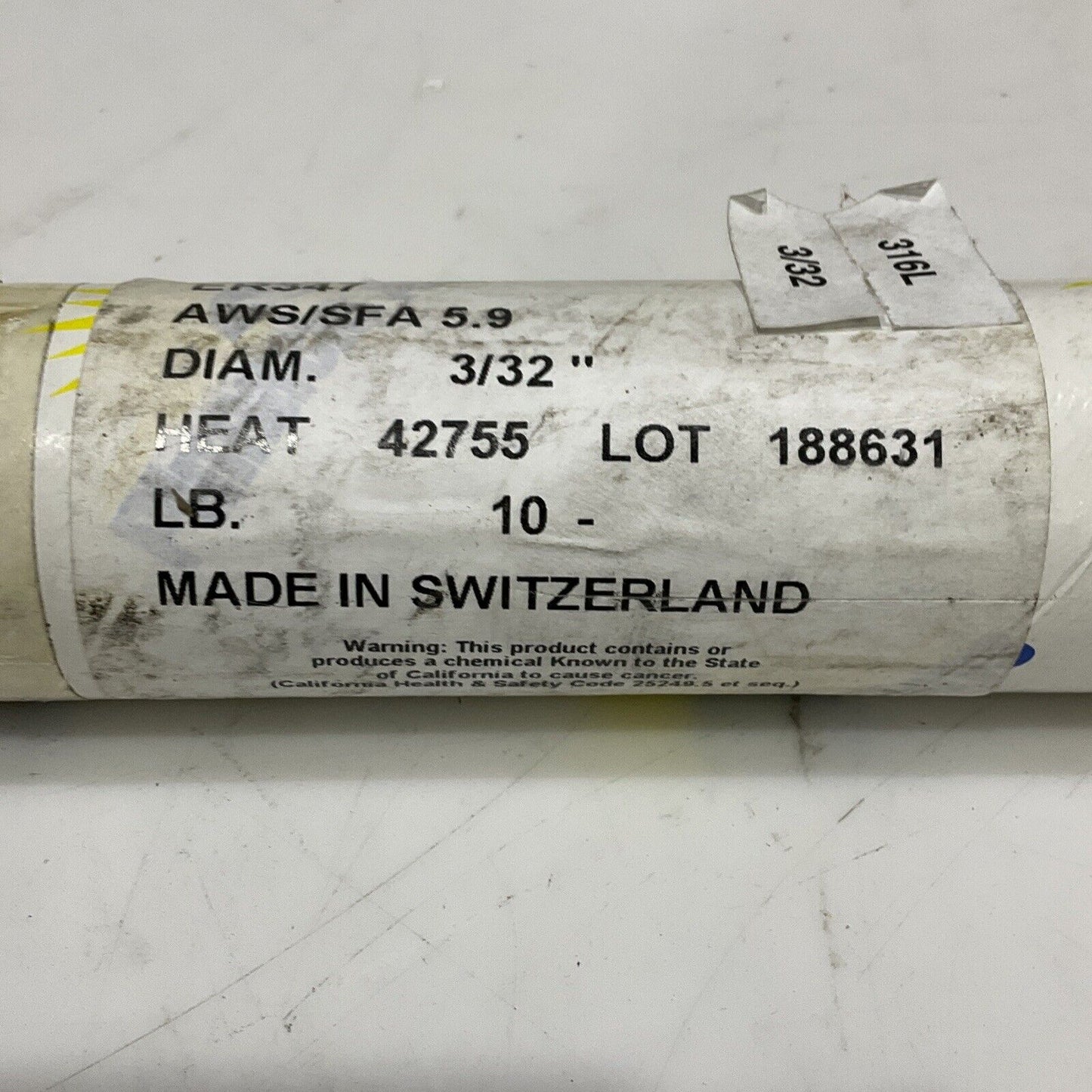 PINNACLE ALLOYS ER347 AWS/SFA 5.9 ELECTRODE WELDING RODS 3/32” 10 LB 373