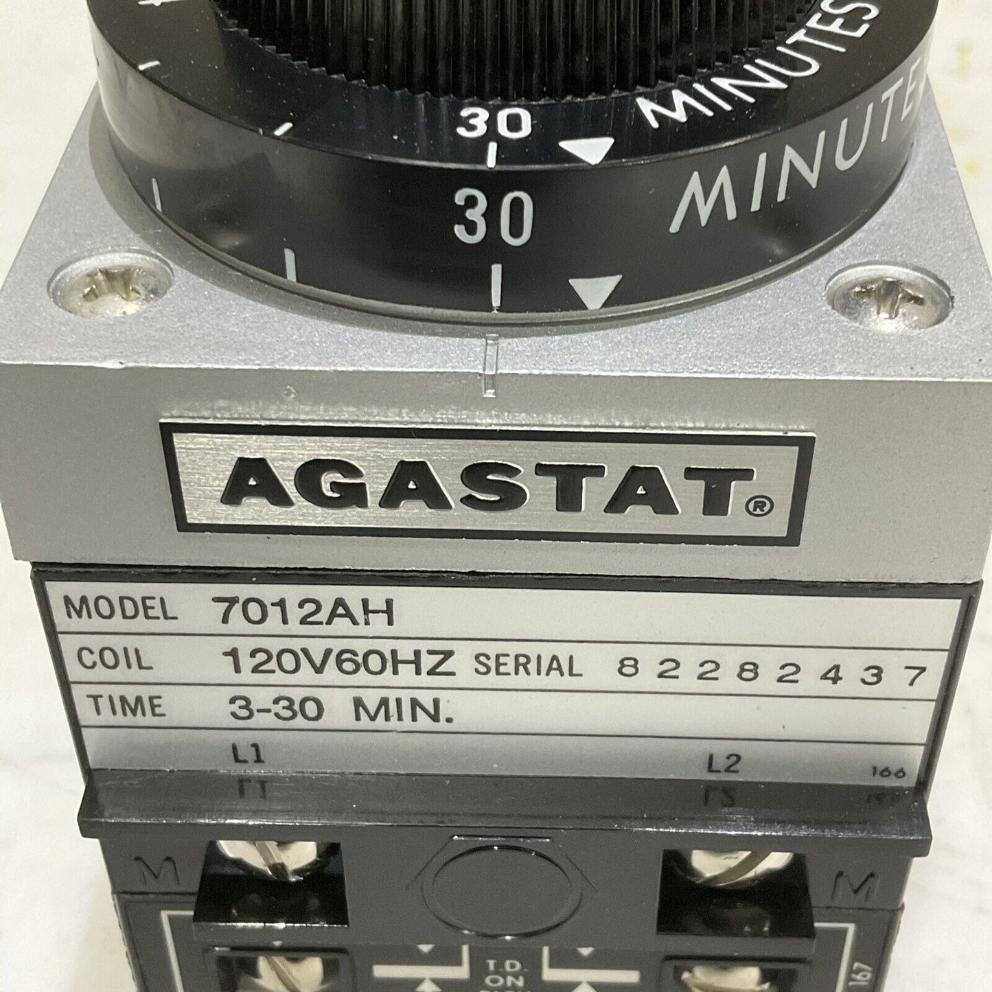 AGASTAT 7012AH COIL TIMING RELAY 120 V 60 HZ 3-30 MIN 373