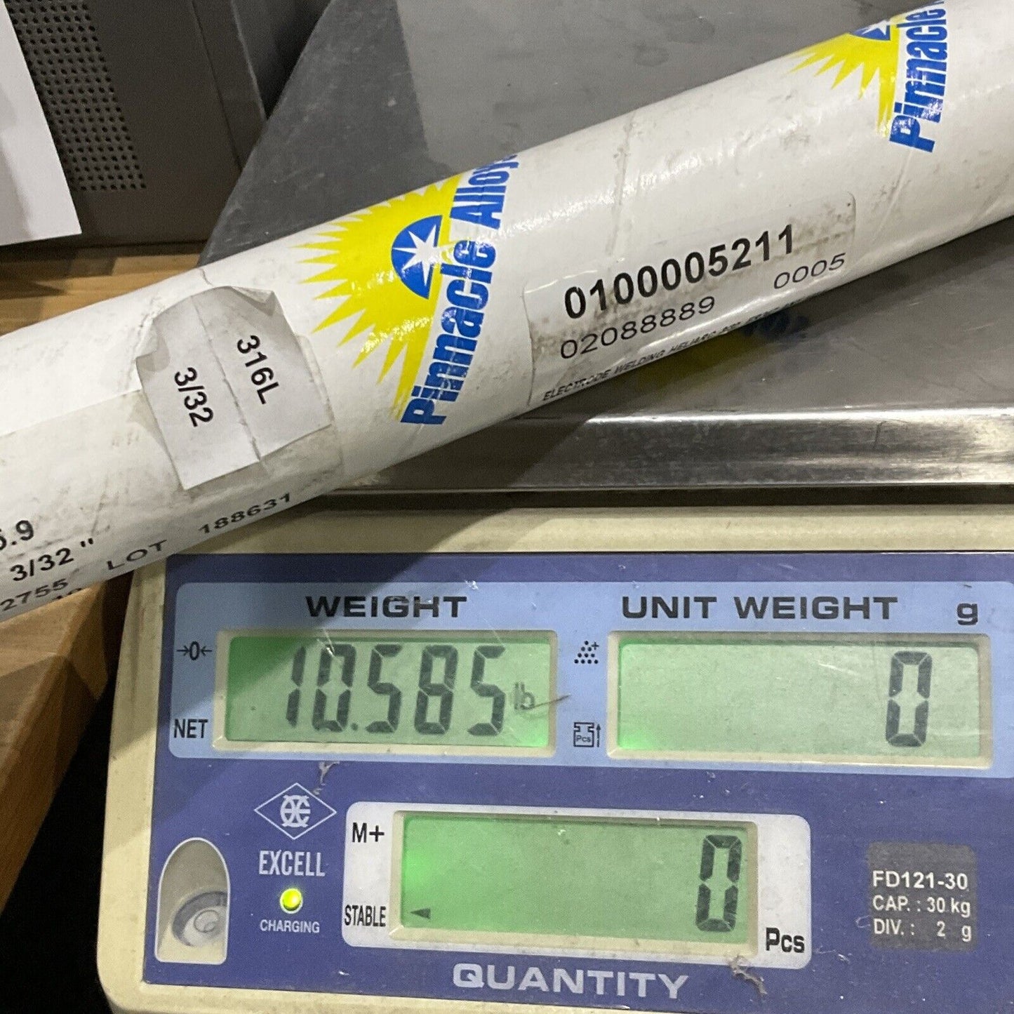 PINNACLE ALLOYS ER347 AWS/SFA 5.9 ELECTRODE WELDING RODS 3/32” 10 LB 373