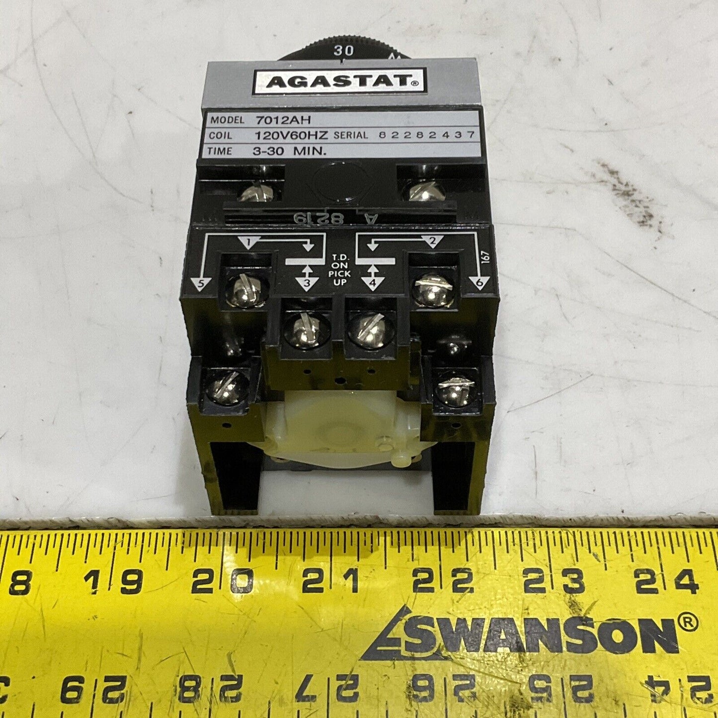 AGASTAT 7012AH COIL TIMING RELAY 120 V 60 HZ 3-30 MIN 373