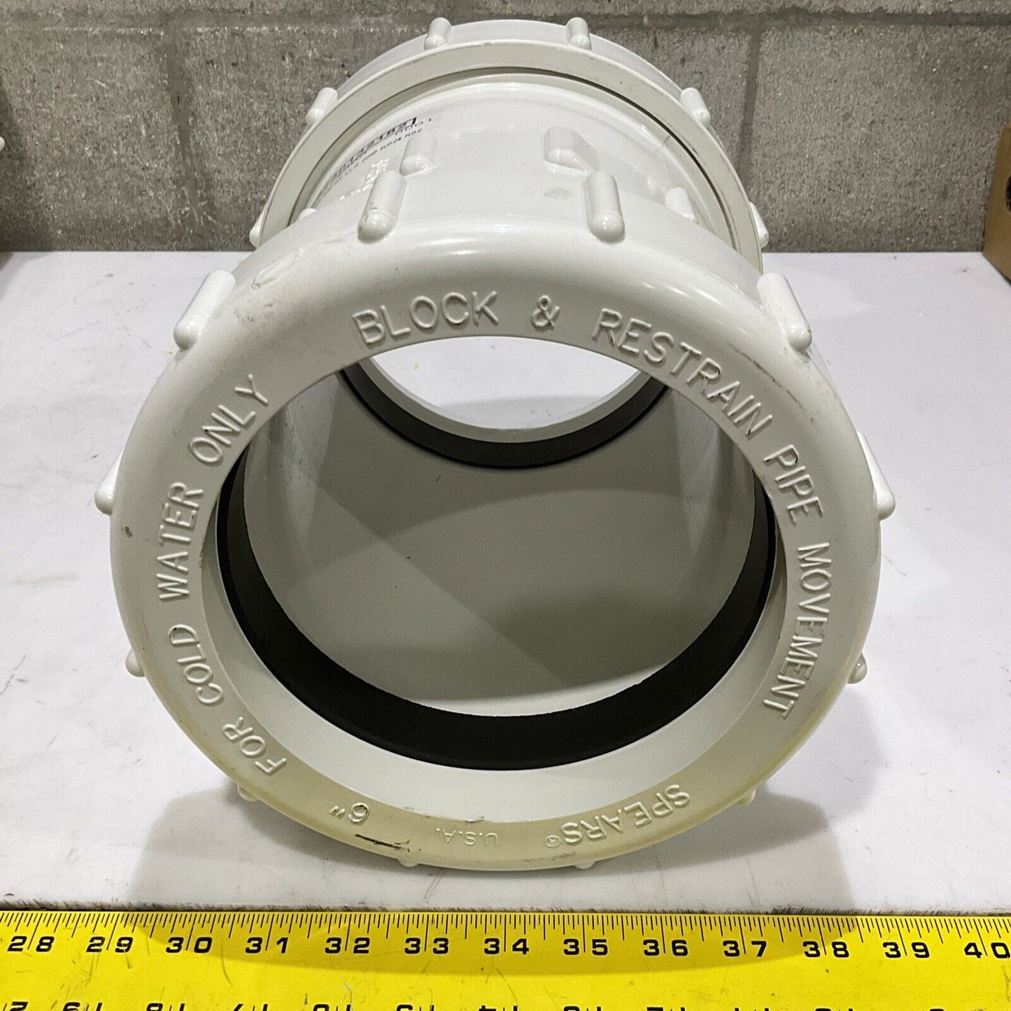 SPEARS 0110-060 PIPE COUPLING 6” X 10” PVC SLIP ON FLO-CONTROL LOT OF 2 373