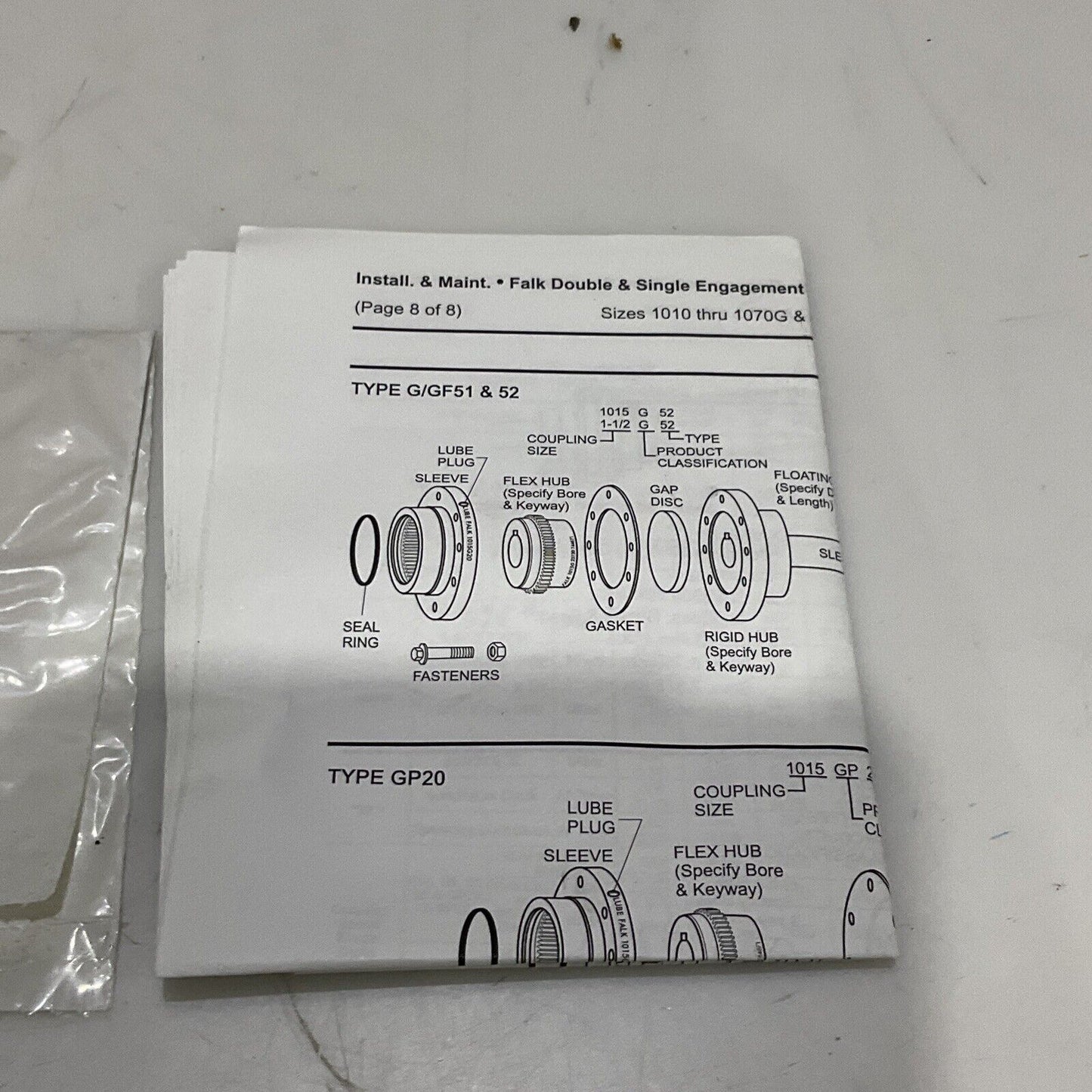 REXNORD FALK 1015G20 SLEEVE EXP BOLT 1015G FLEX HUB 2.2480 SET 373