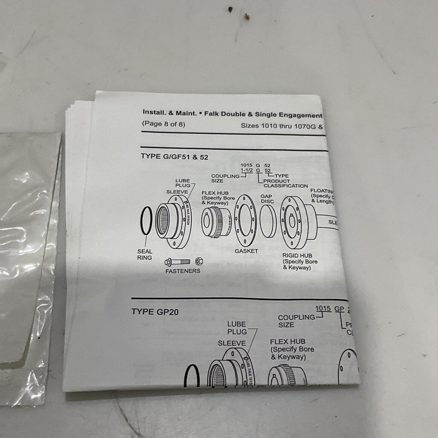 REXNORD FALK 1015G20 SLEEVE EXP BOLT 1015G FLEX HUB 2.2480 SET 373