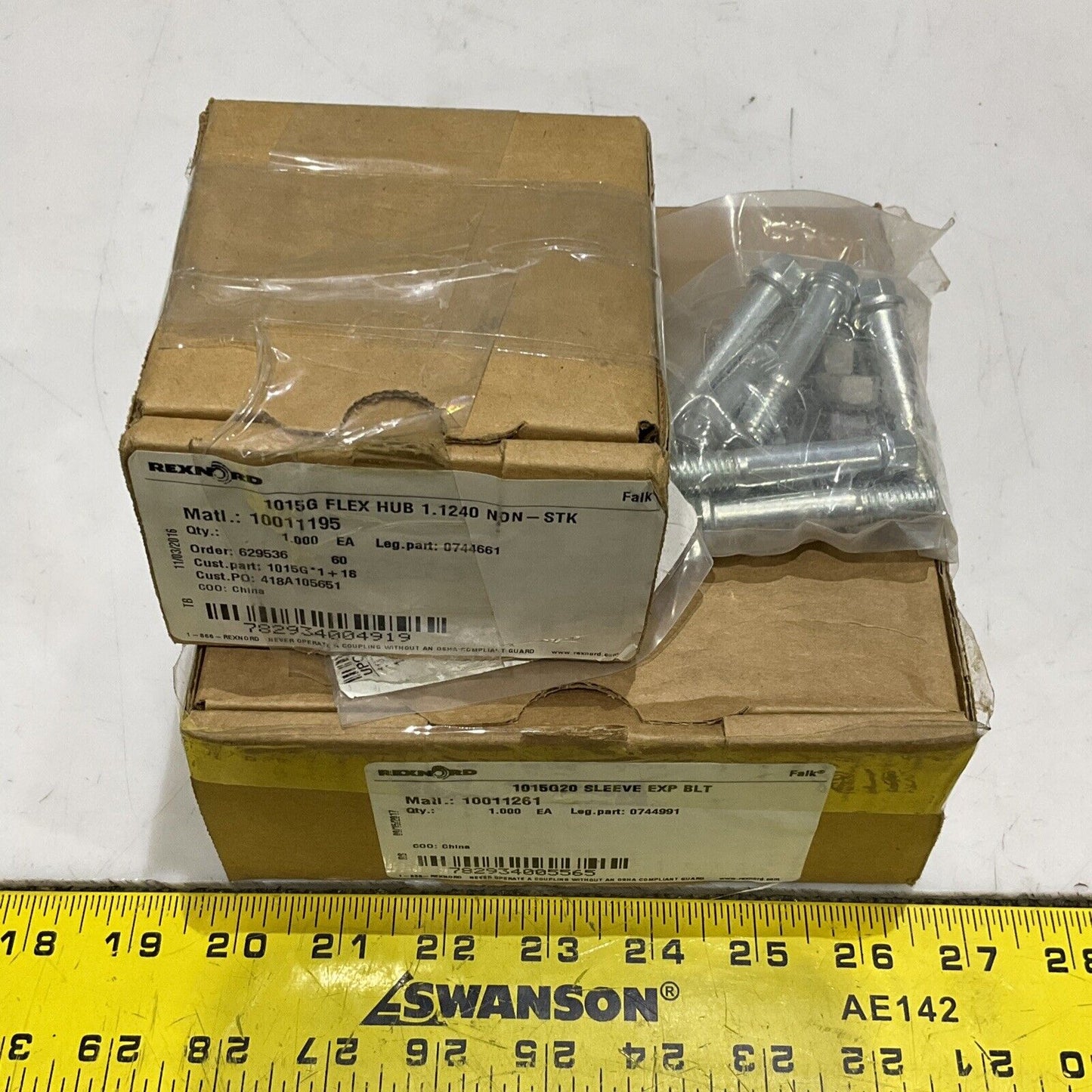 REXNORD FALK 1015G20 SLEEVE EXP BOLT 1015G FLEX HUB 2.2480 SET 373