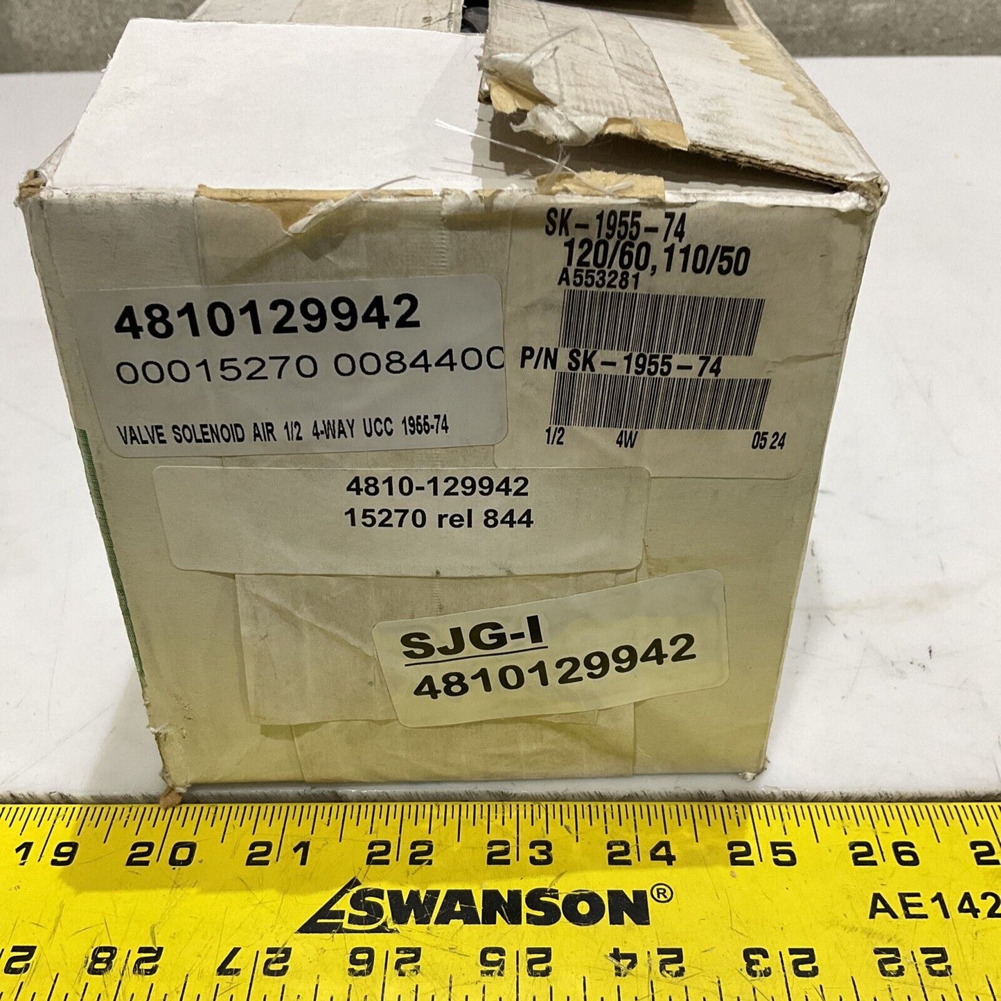 ASCO SK-1955-74 A553281 SOLENOID AIR VALVE 1/2” 4-WAY 120 V 60 HZ 373