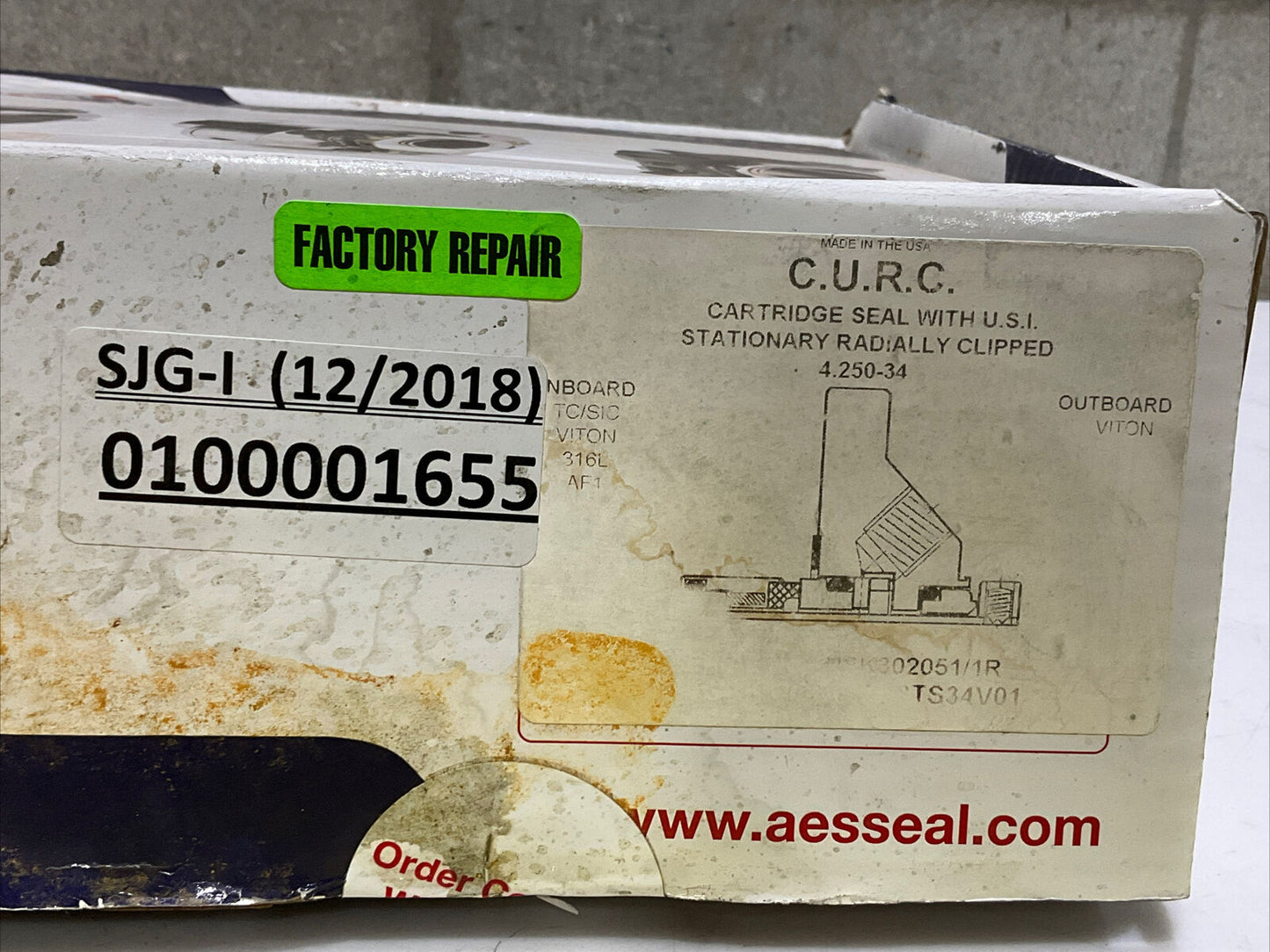 AES SEAL USK306451/1K ABTS34V01 CARTRIDGE SEAL W STATIONARY RADIALLY CLIPPED 373